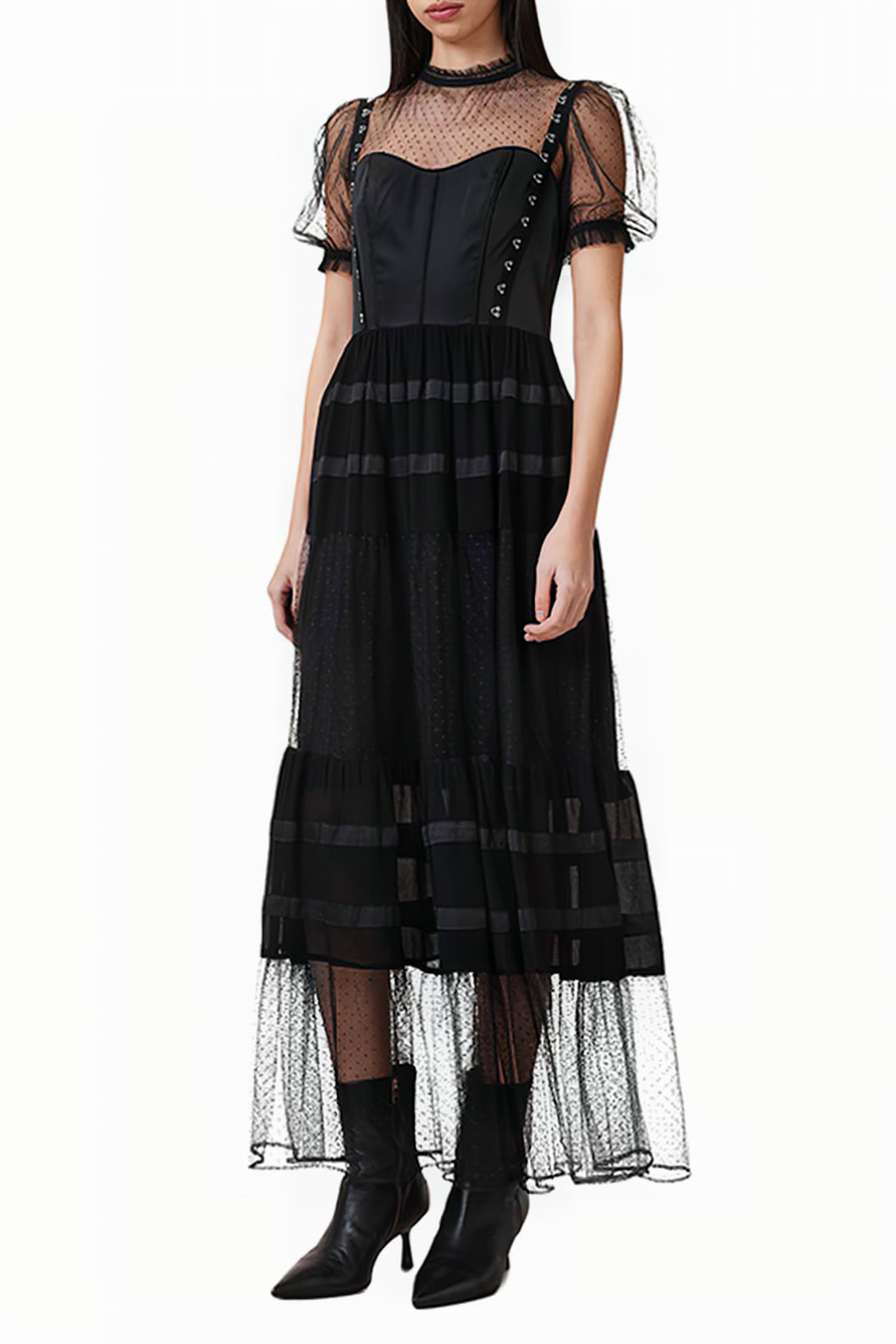 RYLA DOT DRESS BLACK 4