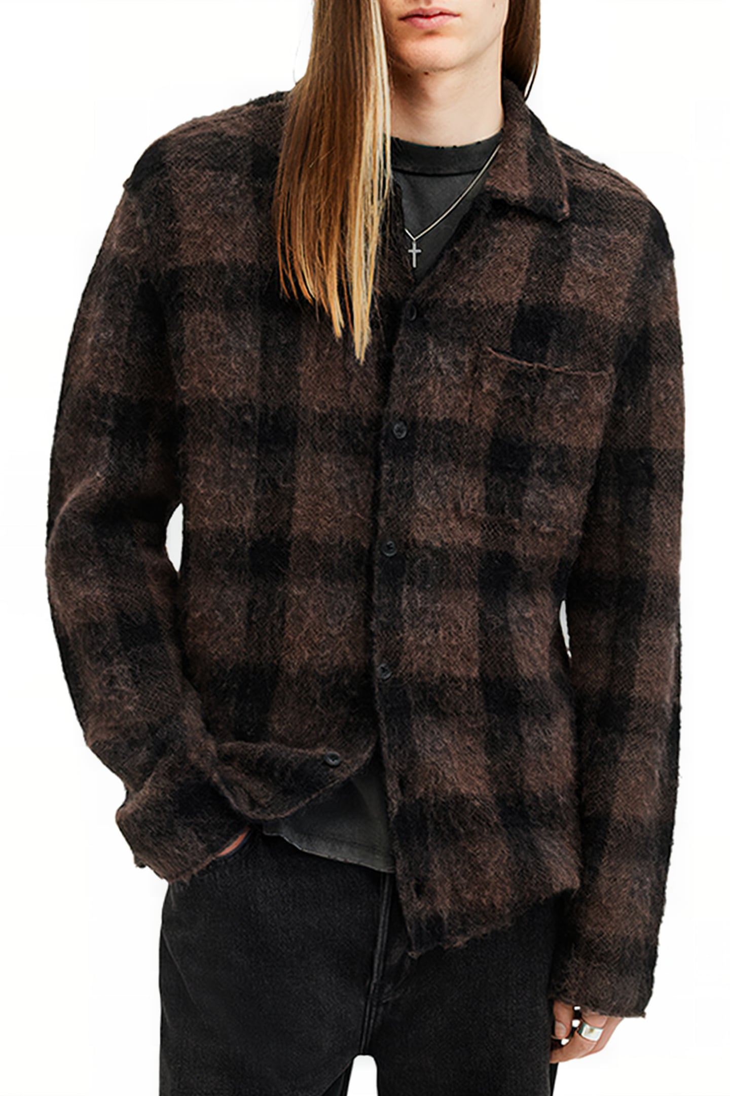 ASH CARDIGAN BROWN/BLACK 1