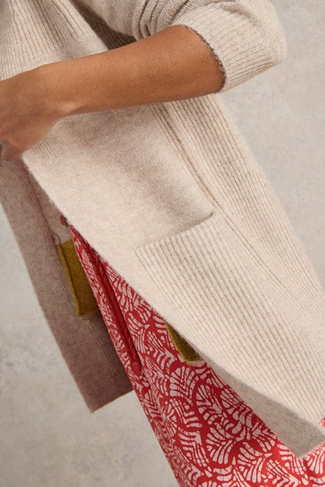 ERIN LONGLINE CARDI LIGHT NATURAL 5