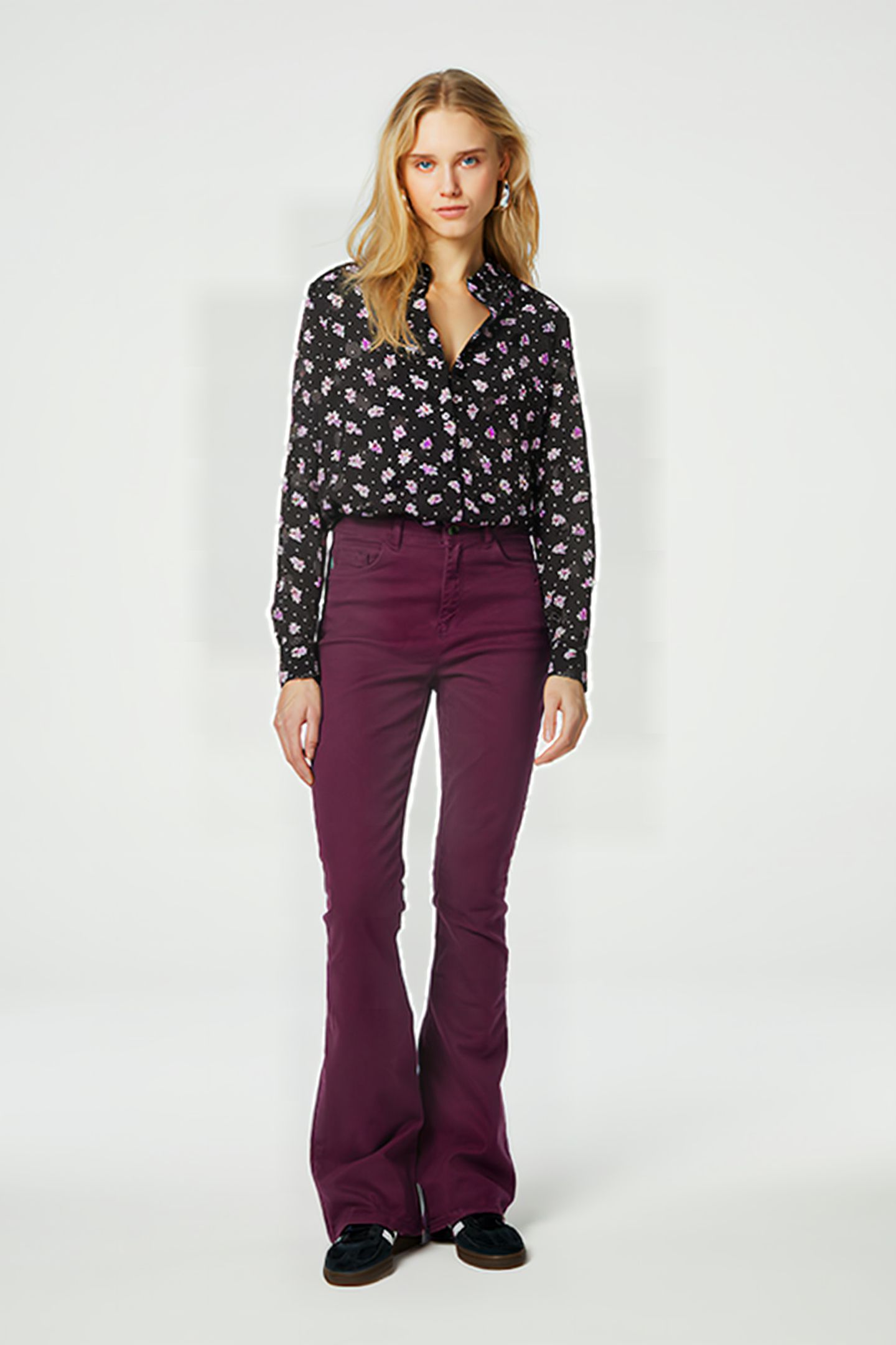 LOT BLOUSE BLACK/GRAPE 2