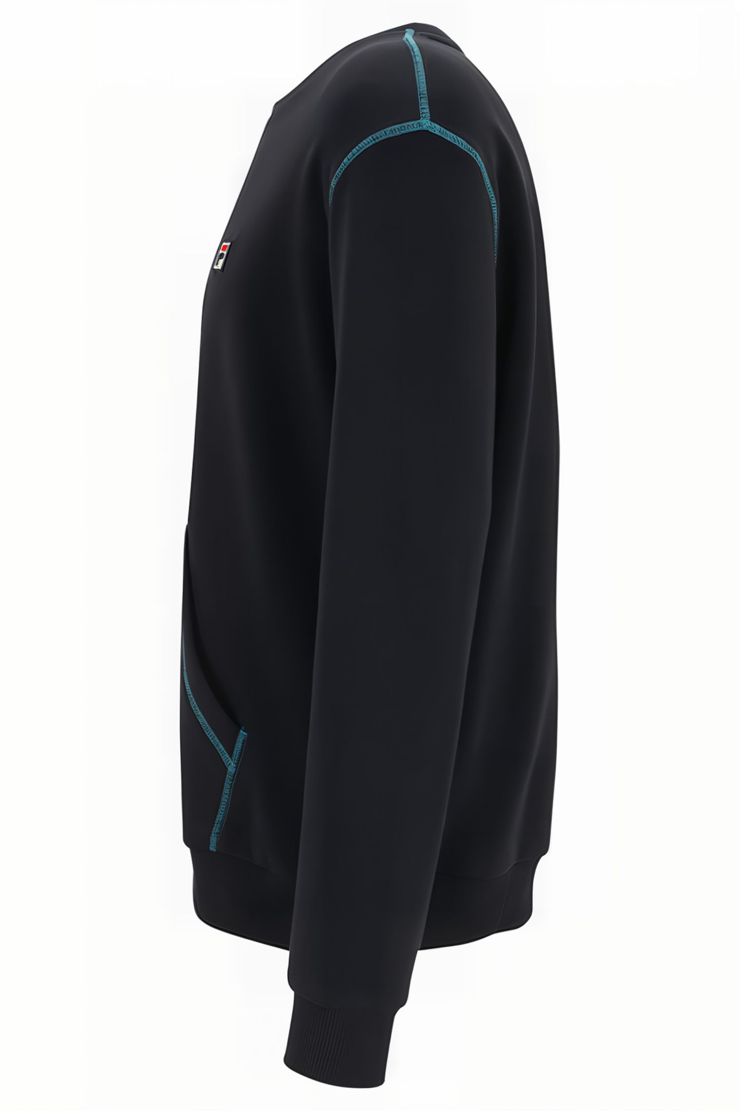 CREWNECK SWEATSHIRT WITH KANGAROO POCKET AND CONTRAST STITCH 6