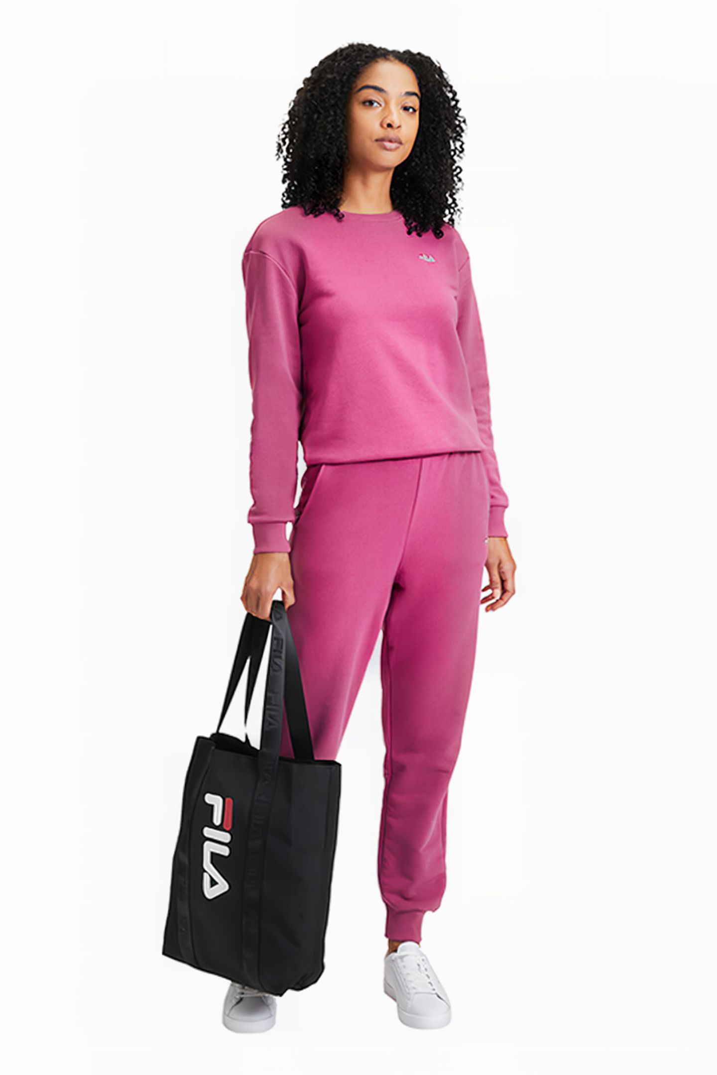 BANTIN SLIGHTLY CROPPED CREW SWEAT RED VIOLET 3