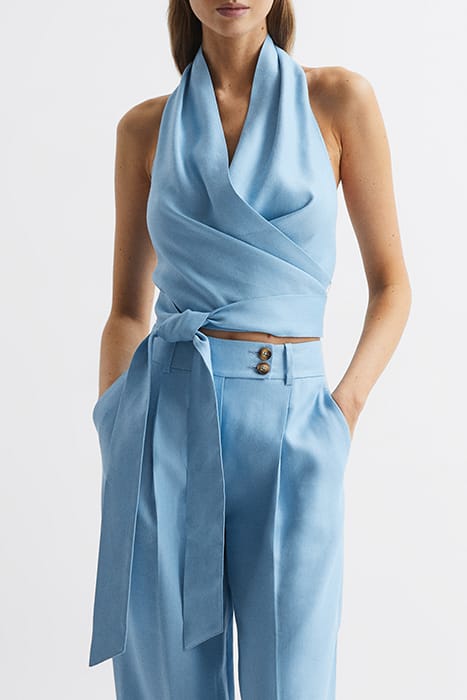 HOLLIE COWL HALTER TANK TOP 1