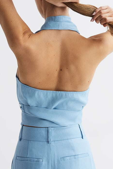 HOLLIE COWL HALTER TANK TOP 3
