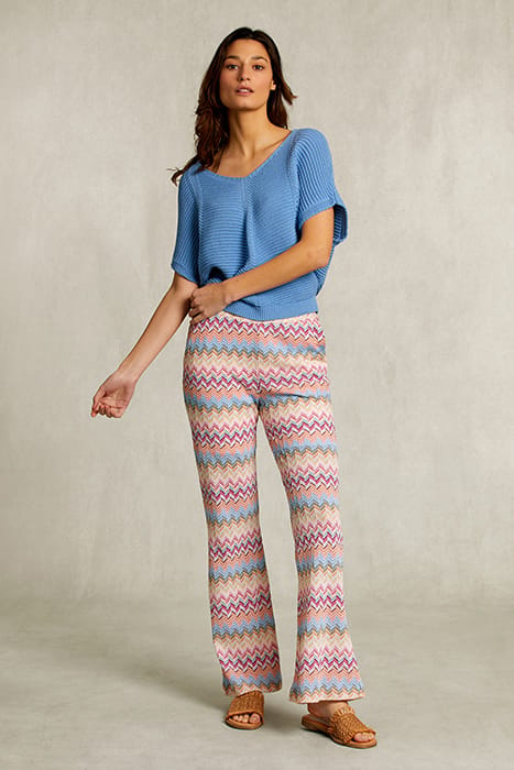 BLUE V-NECK SWEATER SHORT SLEEVES BLUE 3