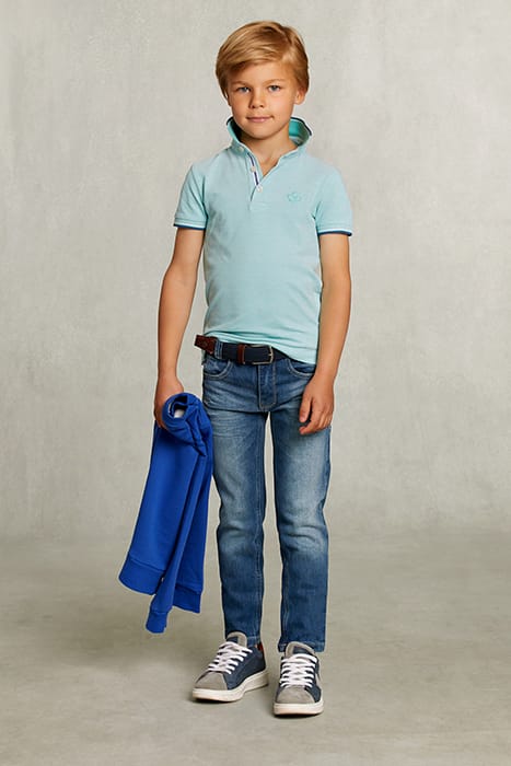 CUSTOM FIT COTTON POLO MINT GREEN 3