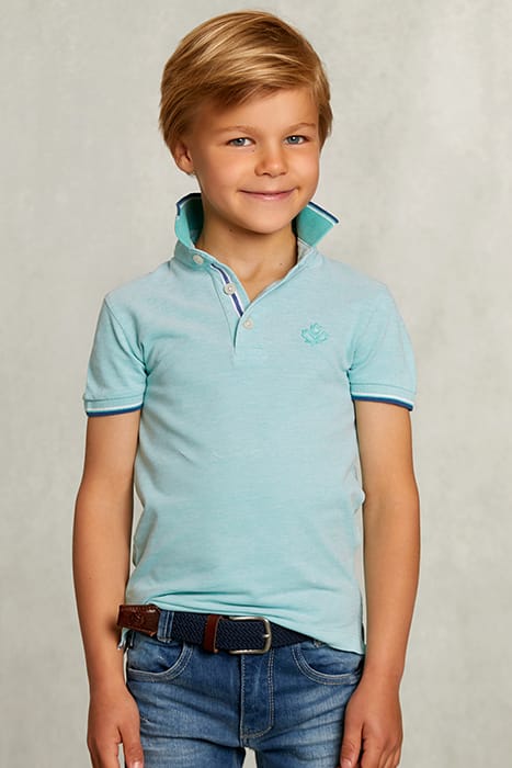 CUSTOM FIT COTTON POLO MINT GREEN 1