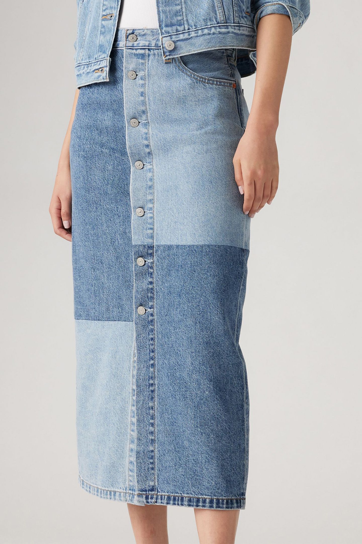 BUTTON MIDI SKIRT 1