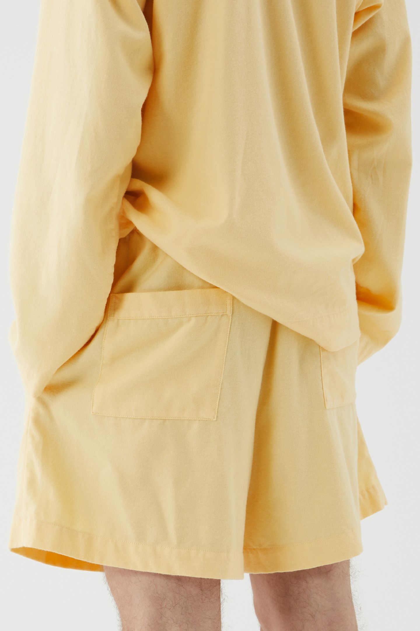 UNISEX FLANNEL, PYJAMAS SHORTS GENTLE YELLOW 2