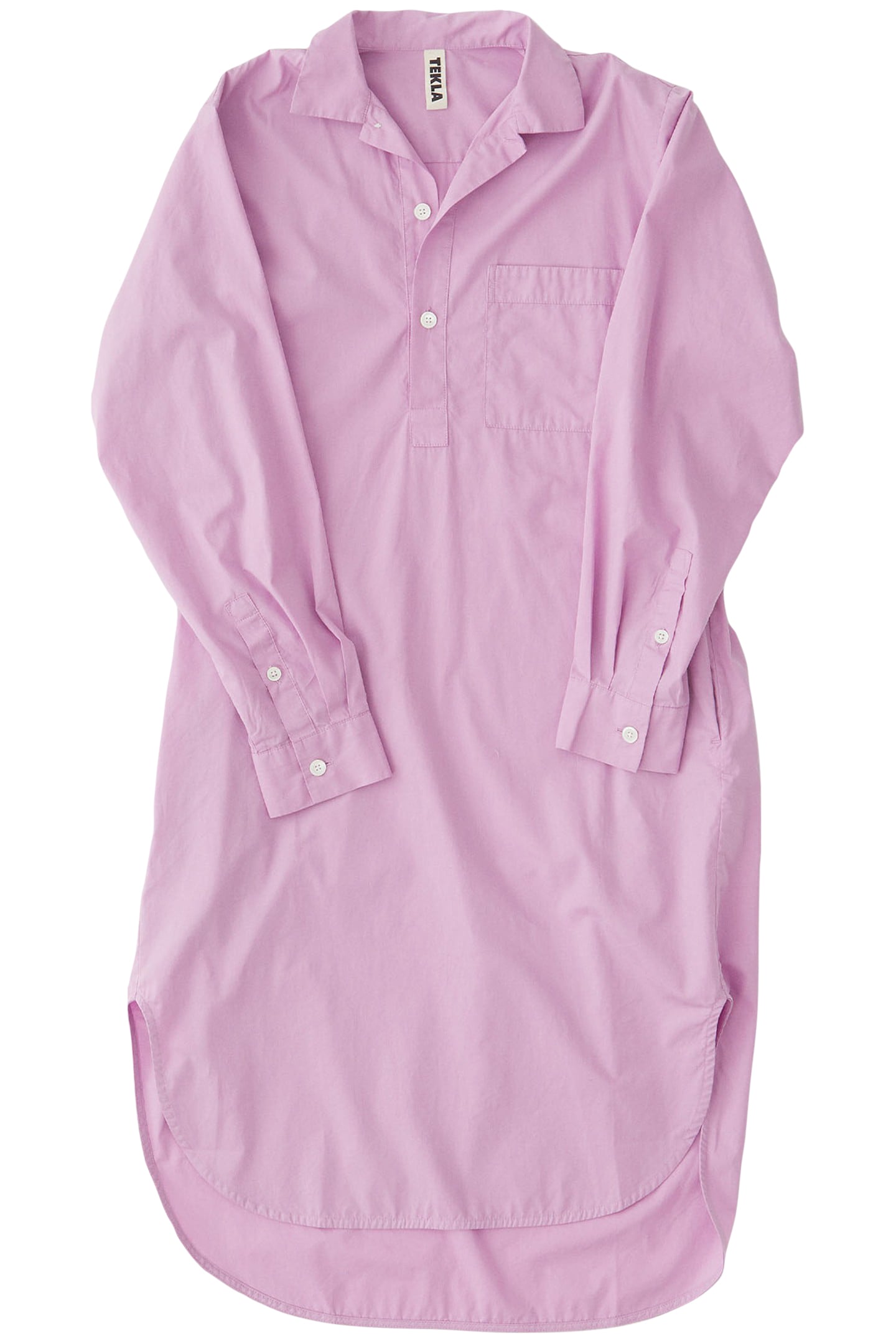 UNISEX POPLIN, NIGHT SHIRT PURPLE PINK 1