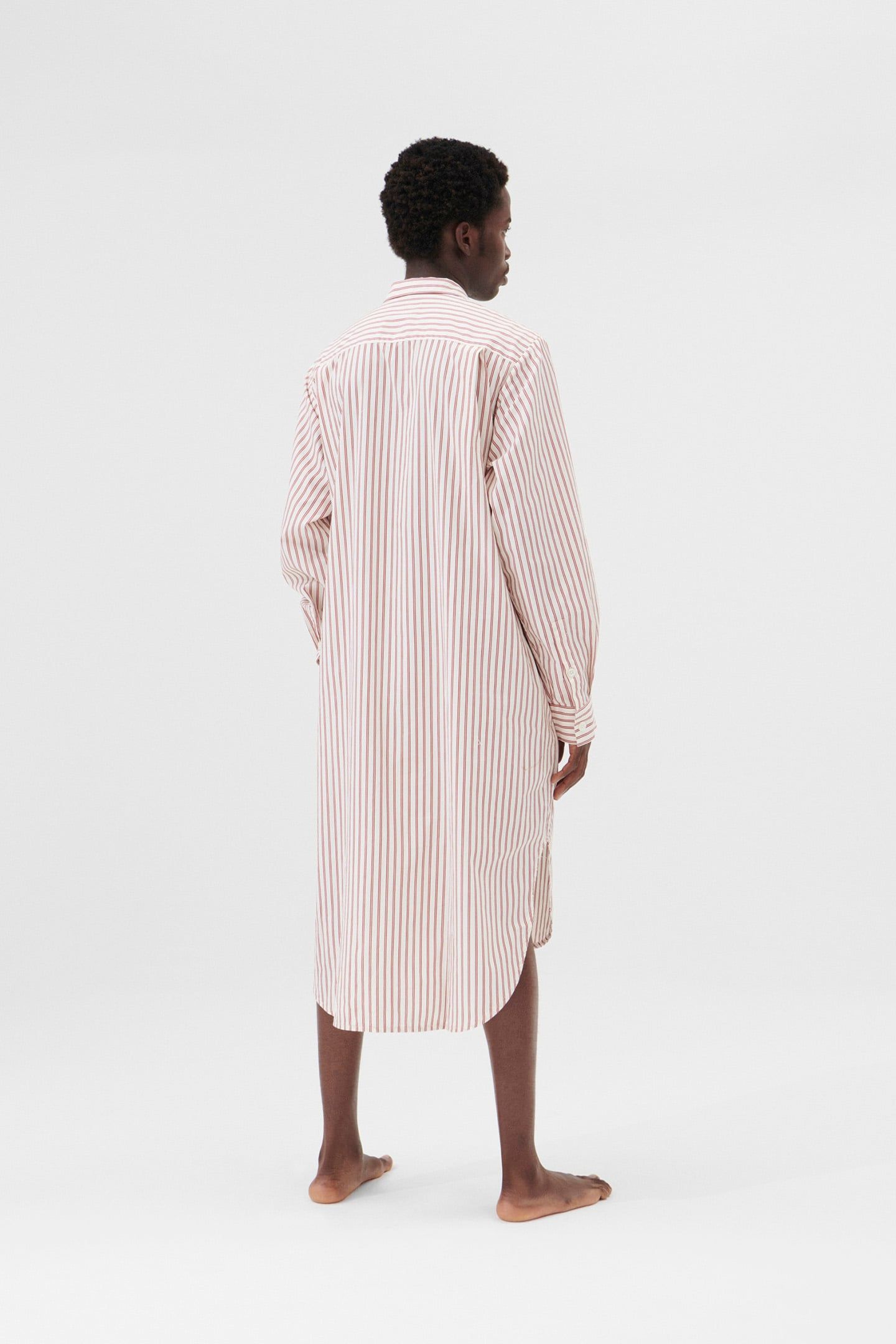 UNISEX POPLIN, NIGHT SHIRT POLKA STRIPES 2