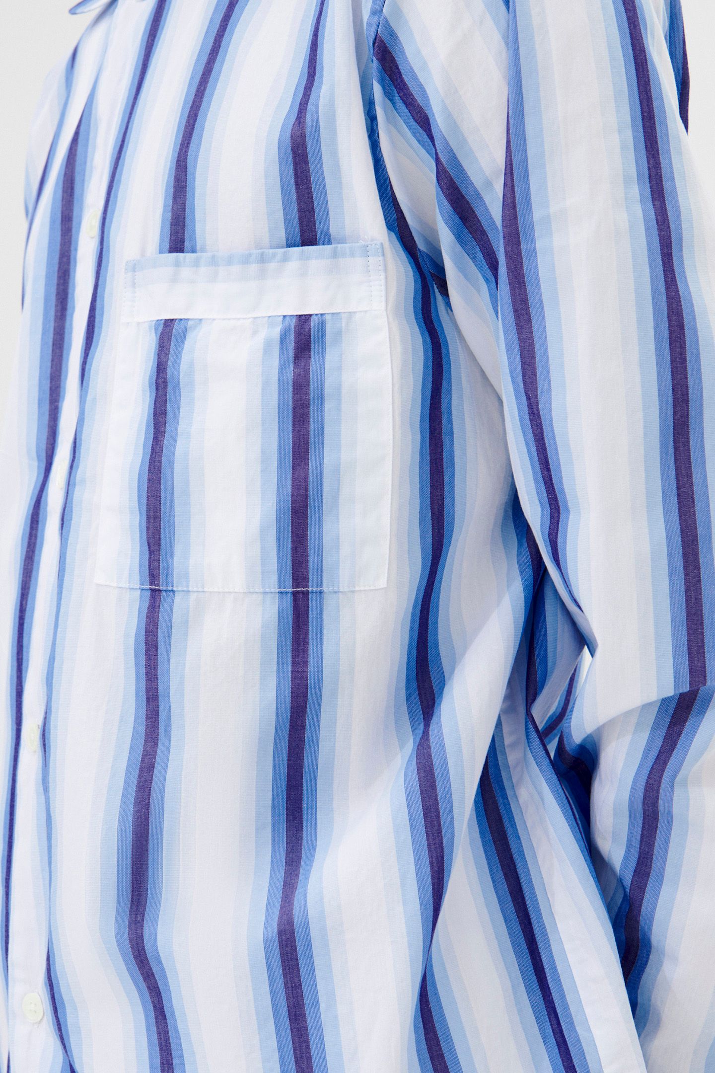 UNISEX POPLIN, PYJAMAS SHIRT BLUE MARQUEE 3
