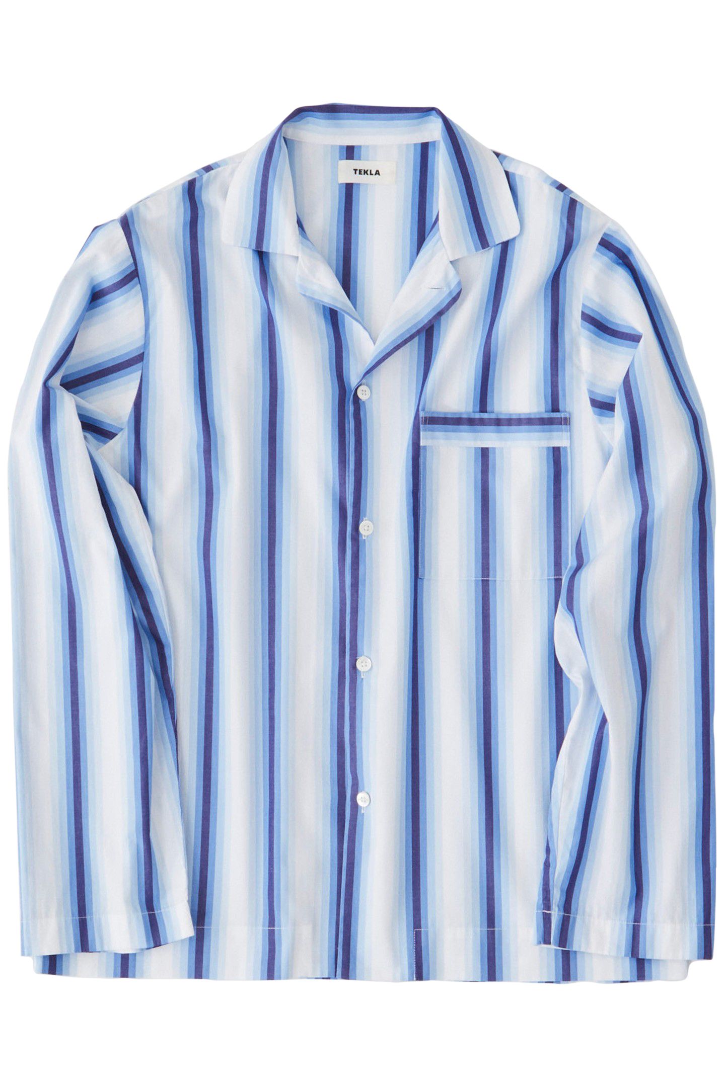 UNISEX POPLIN, PYJAMAS SHIRT BLUE MARQUEE 1