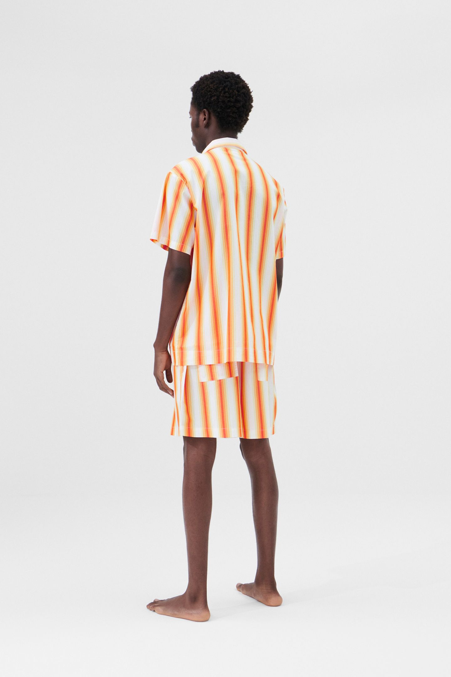 UNISEX POPLIN, SHORT SLEEVE SHIRT ORANGE MARQUEE 2