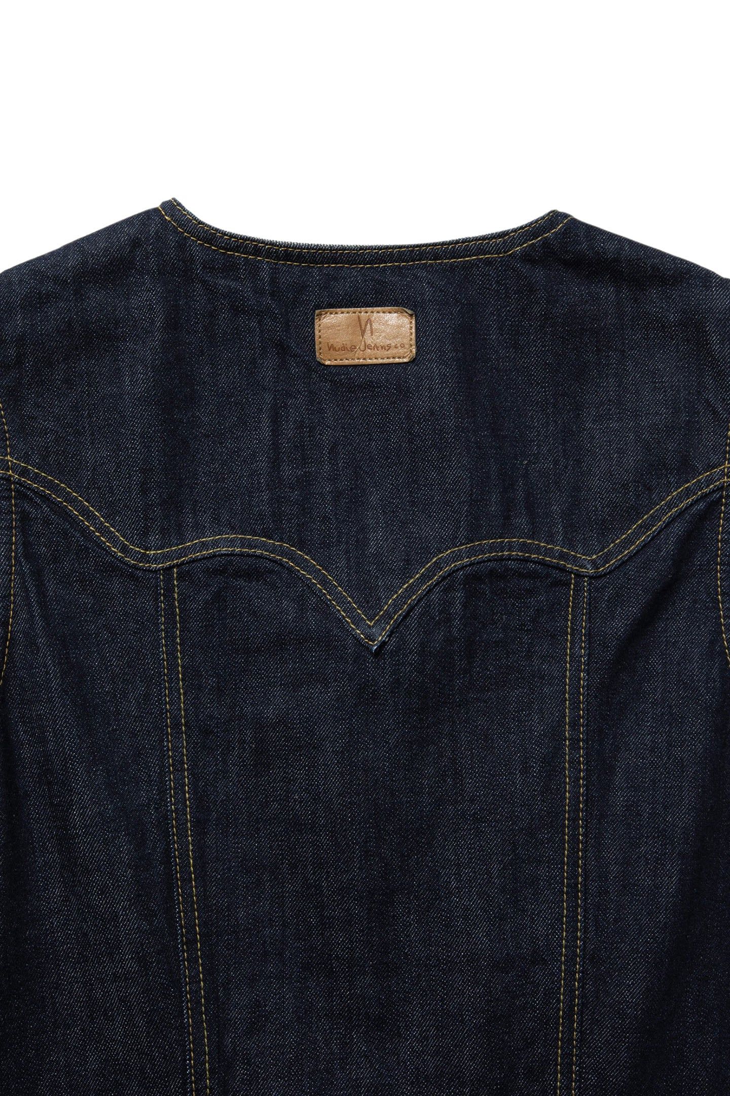 INA DENIM DRESS ONE WASH DARK BLUE 5