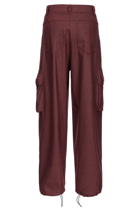 RHYDON TROUSERS BURGUNDY/BLACK 5