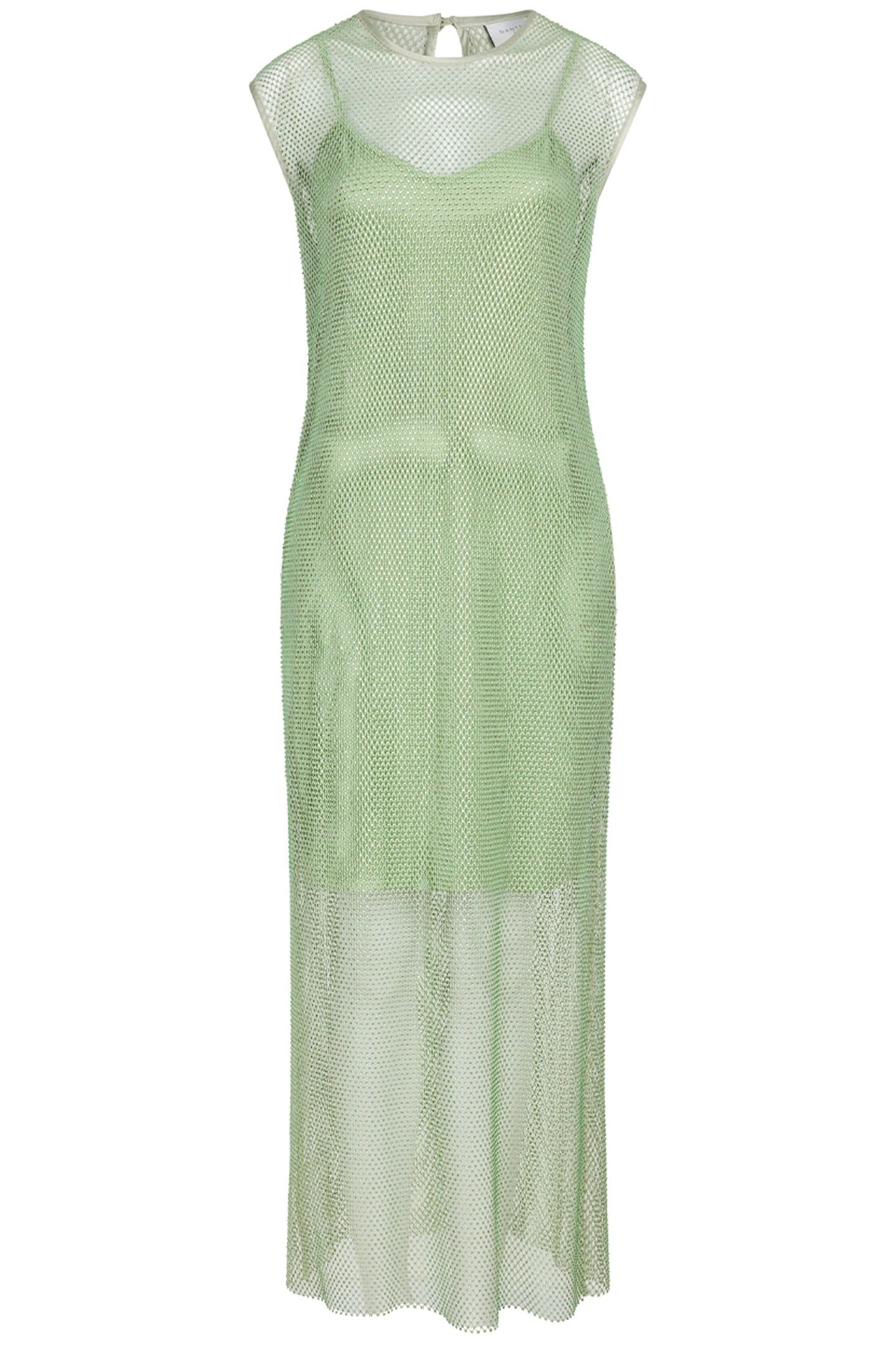 LUNA RHINESTONE DRESS MATCHA 1