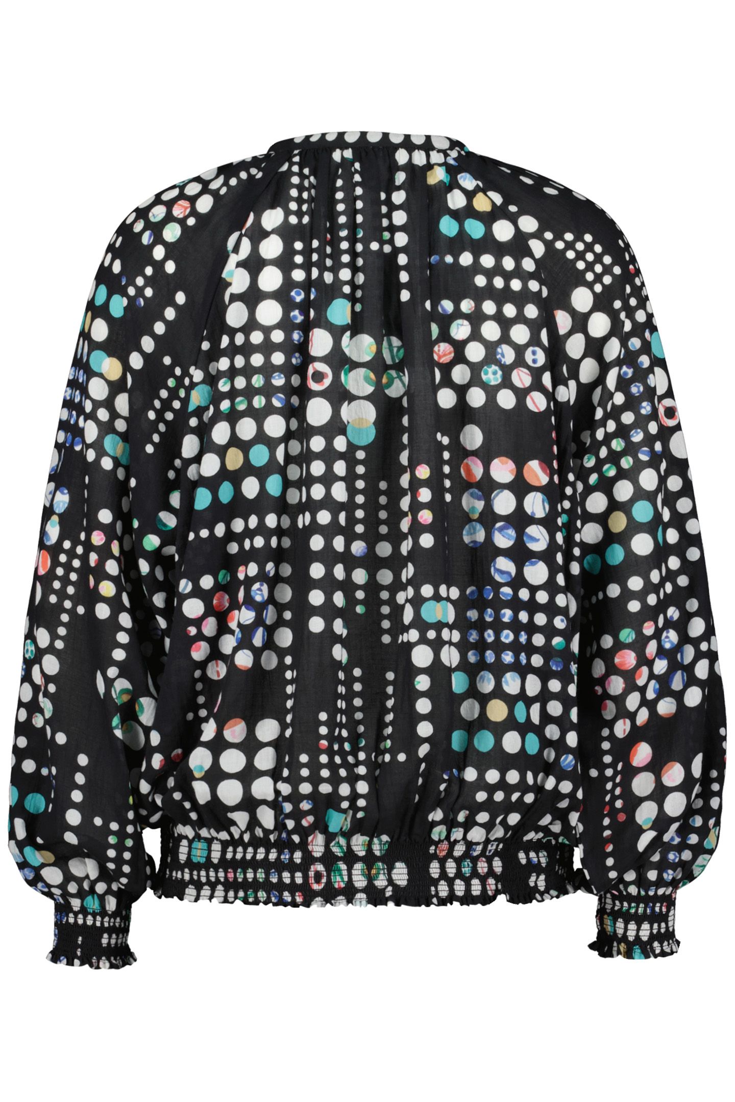 BLOUSE LIMA BLACK WITH SECRET DOT PRINT 5