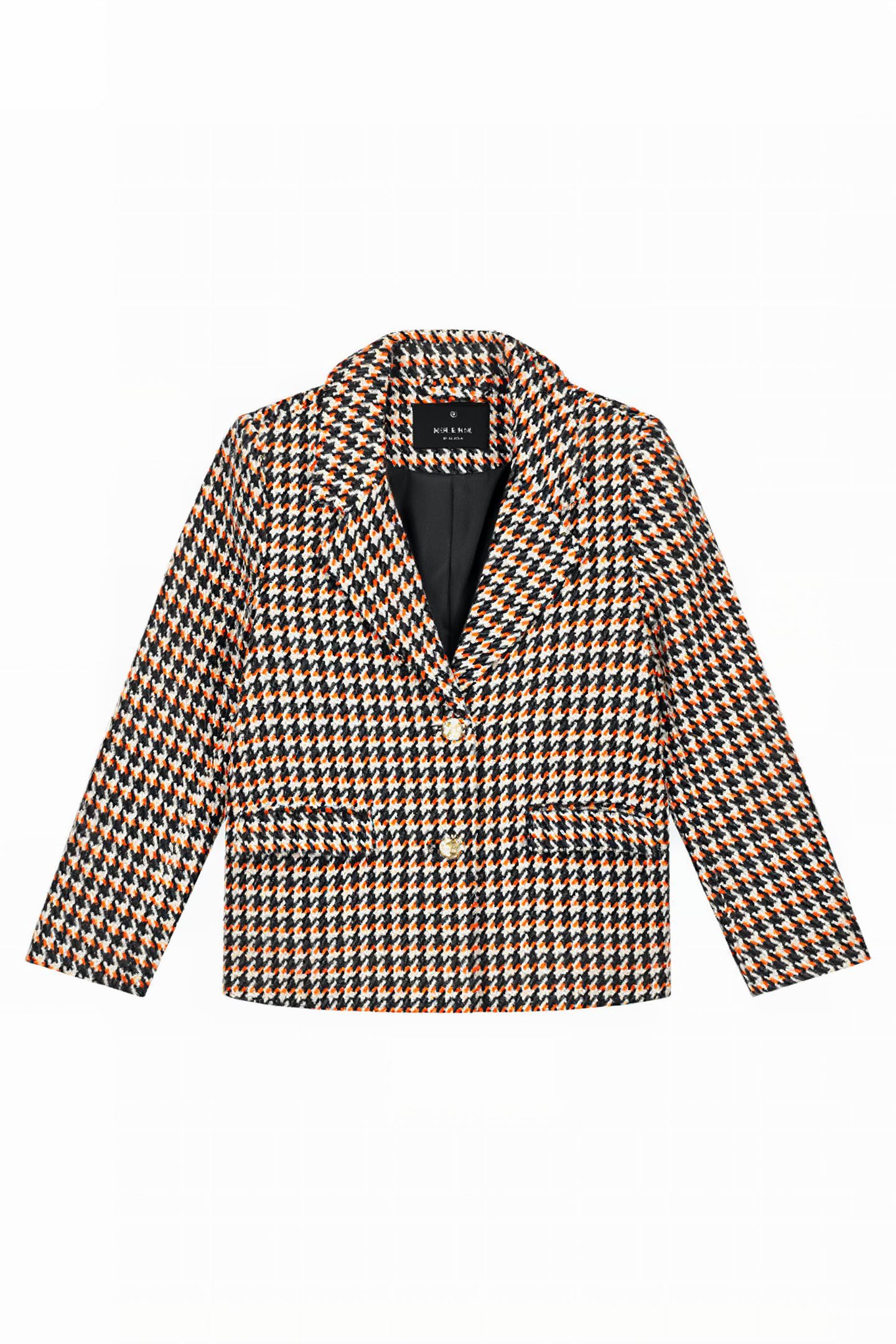 KOS BLAZER MULTI COLOR ORANGE BLACK 1