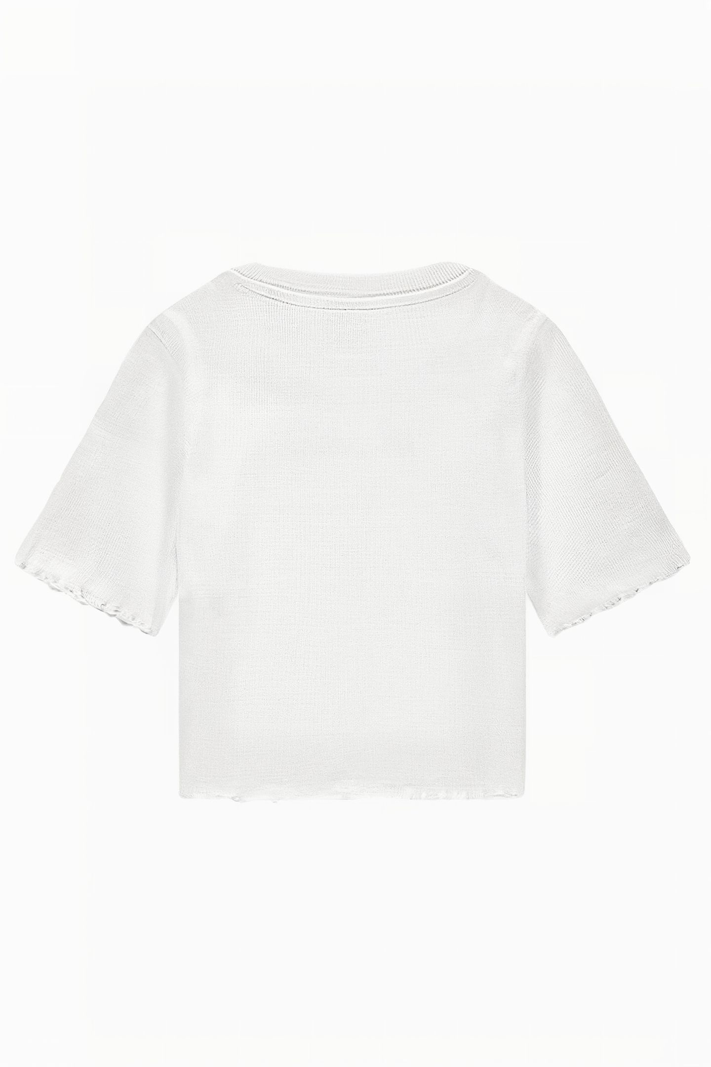 LETTUCE RIB T-SHIRT OFF WHITE 2