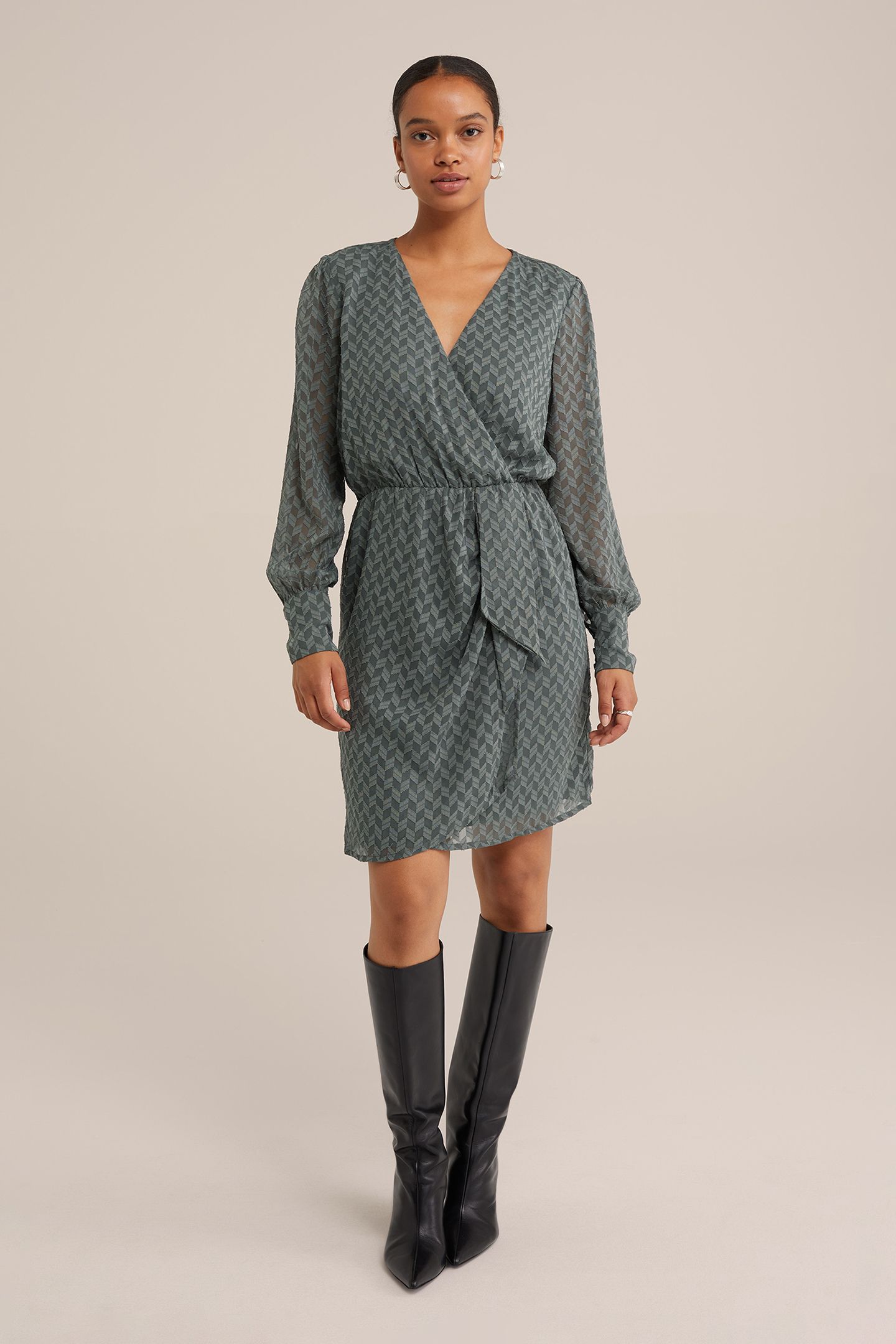 DRESS SHORT GREYISH GREEN 2