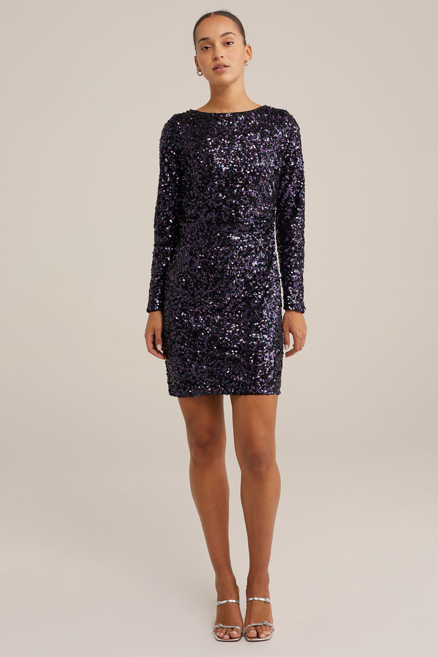 DRESS MID LENGTH DARK PURPLE 2