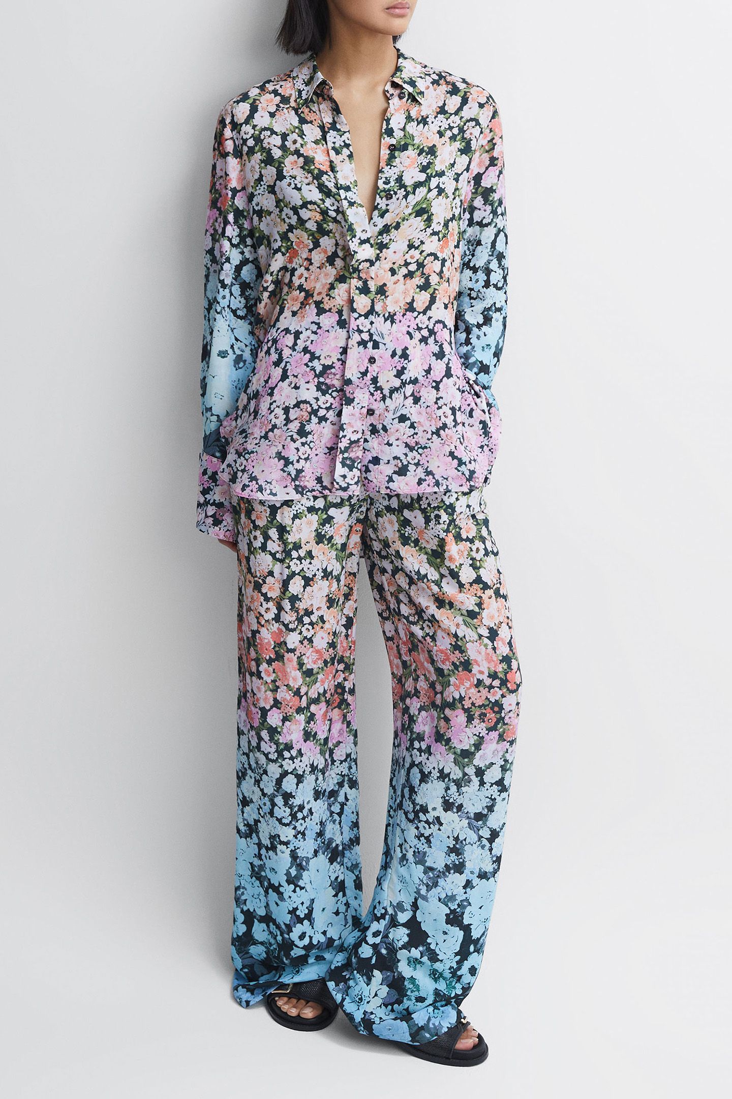 SERENA FLORAL PRINT WIDE-LEG PANTS 4