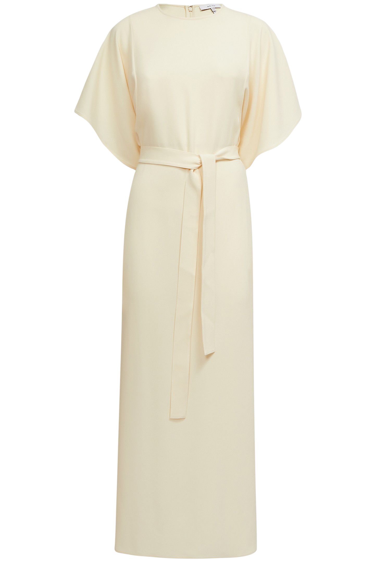 CAPE SLEEVE MIDI DRESS — LEMON 3