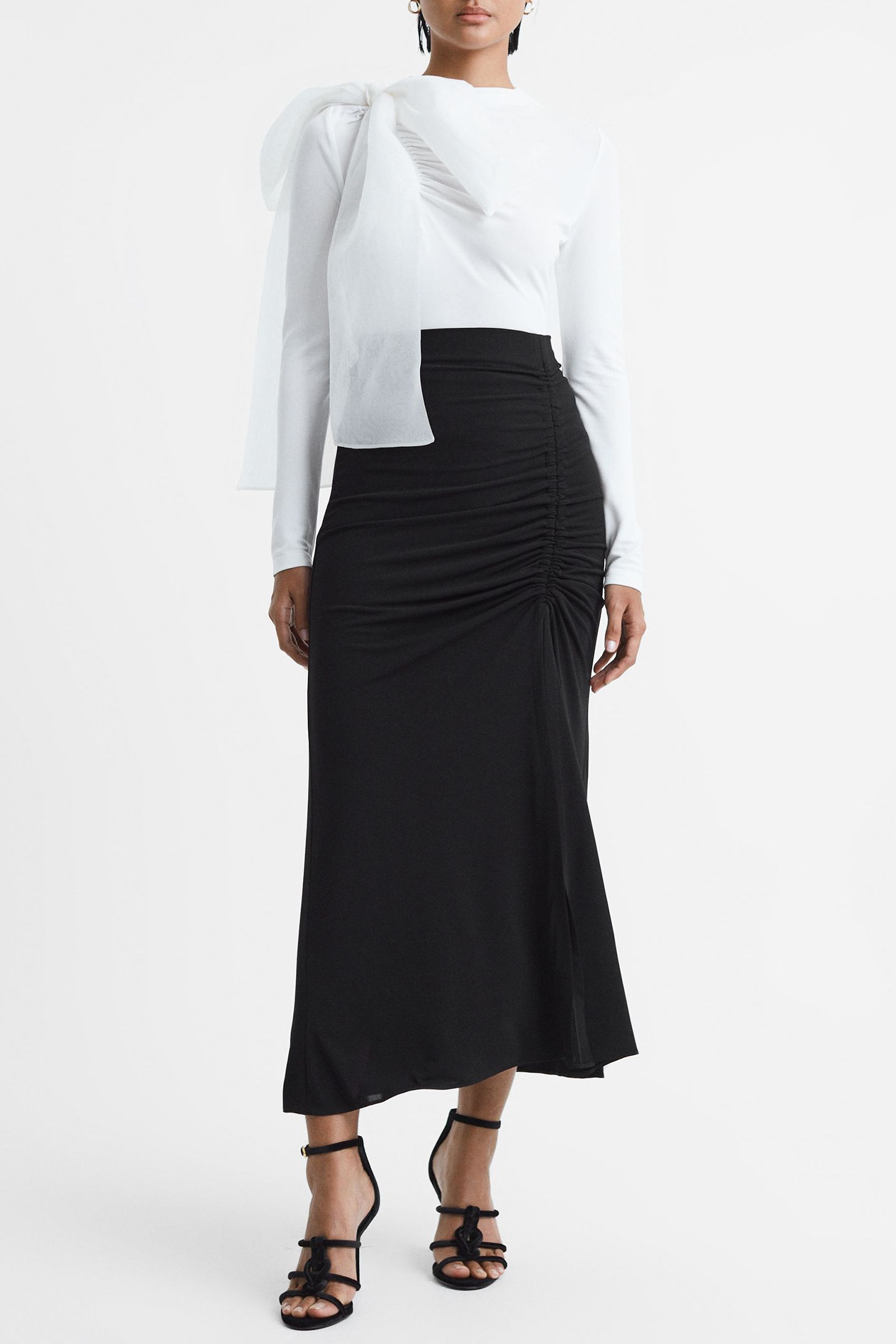 JERSEY MIDI SKIRT — THE MODEL IS WEARING A SIZE 8 3