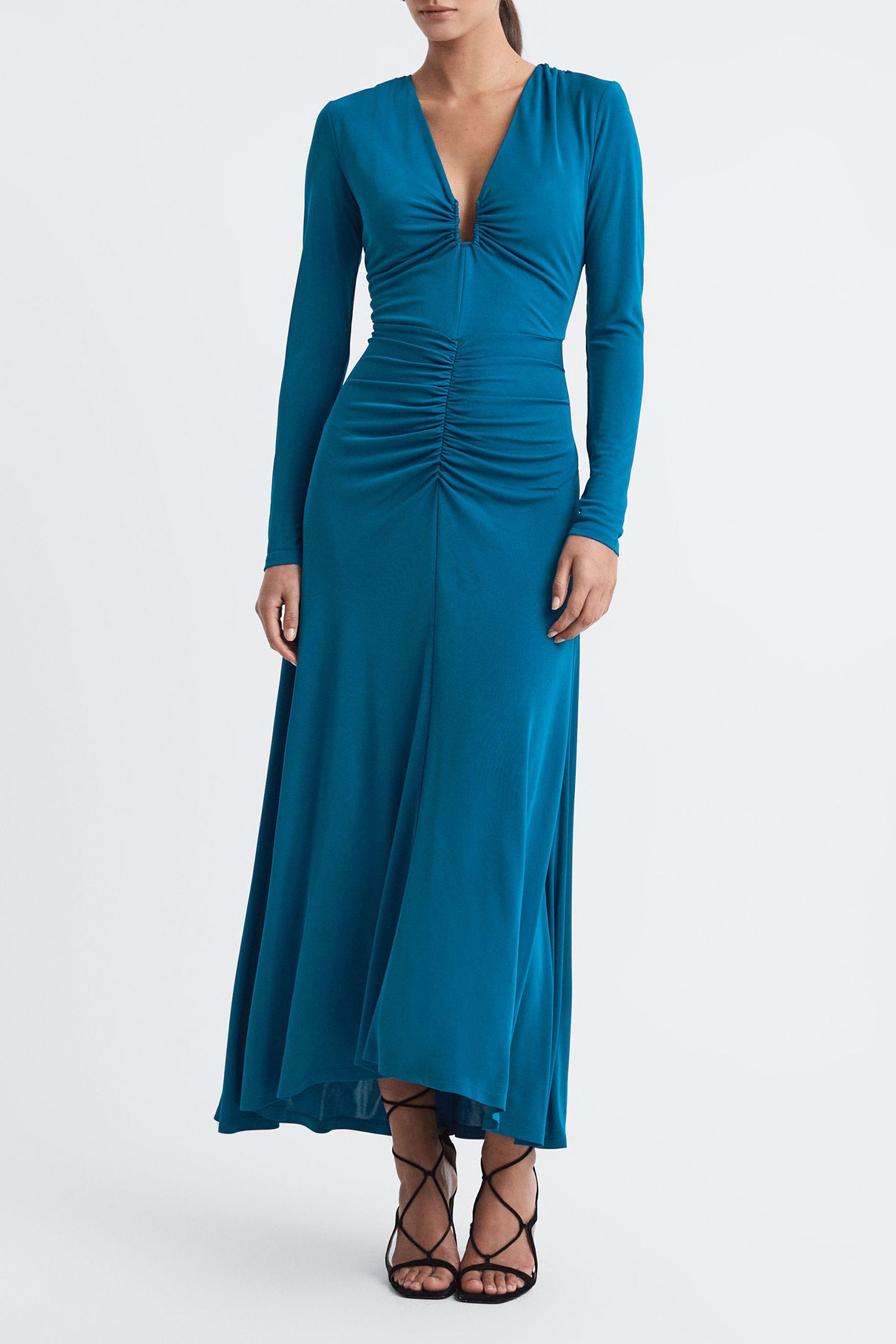 JERSEY V NECK MAXI DRESS — MIDI 1