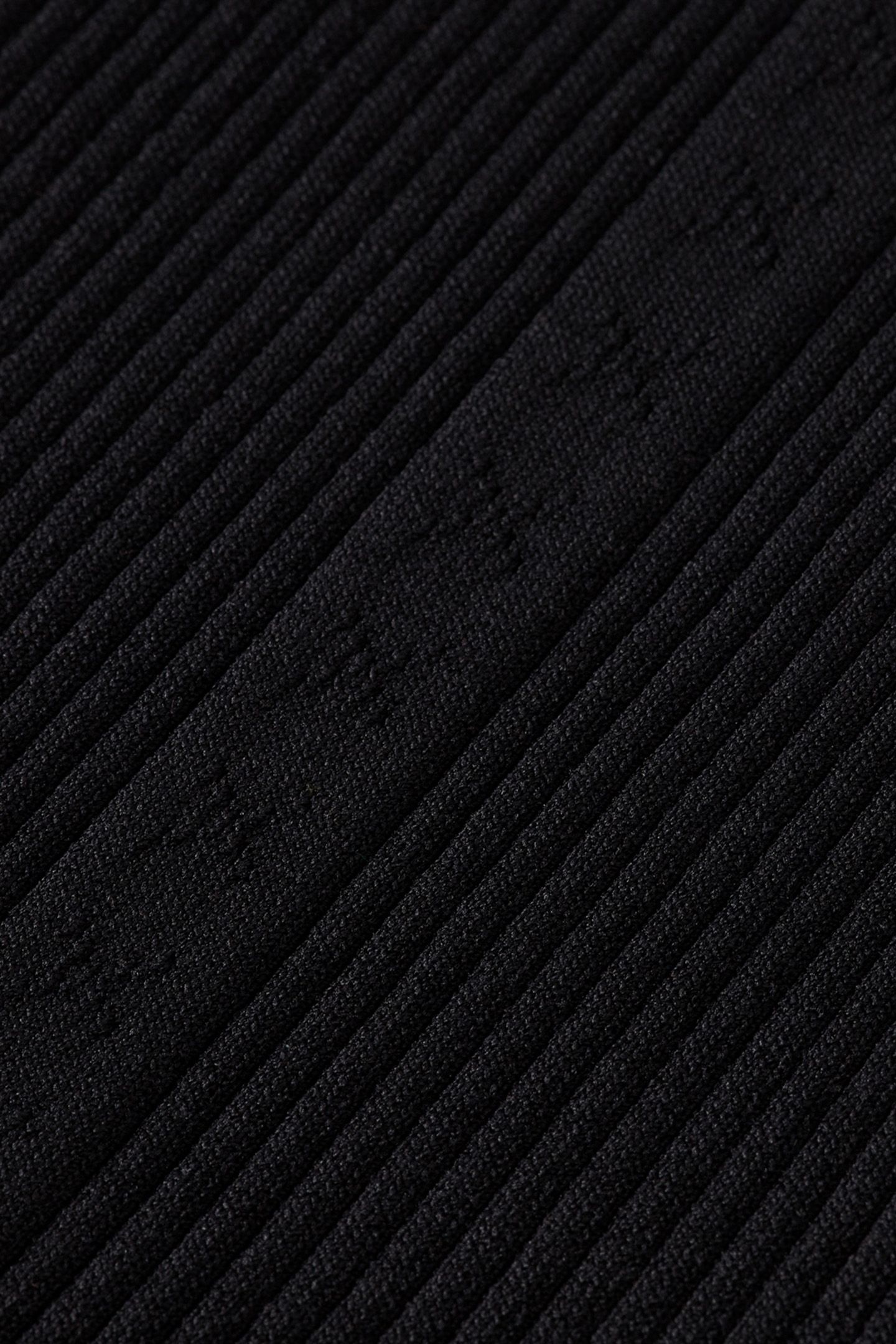 RIBBED KNITTED MIDI DRESS EVENING BLACK 8