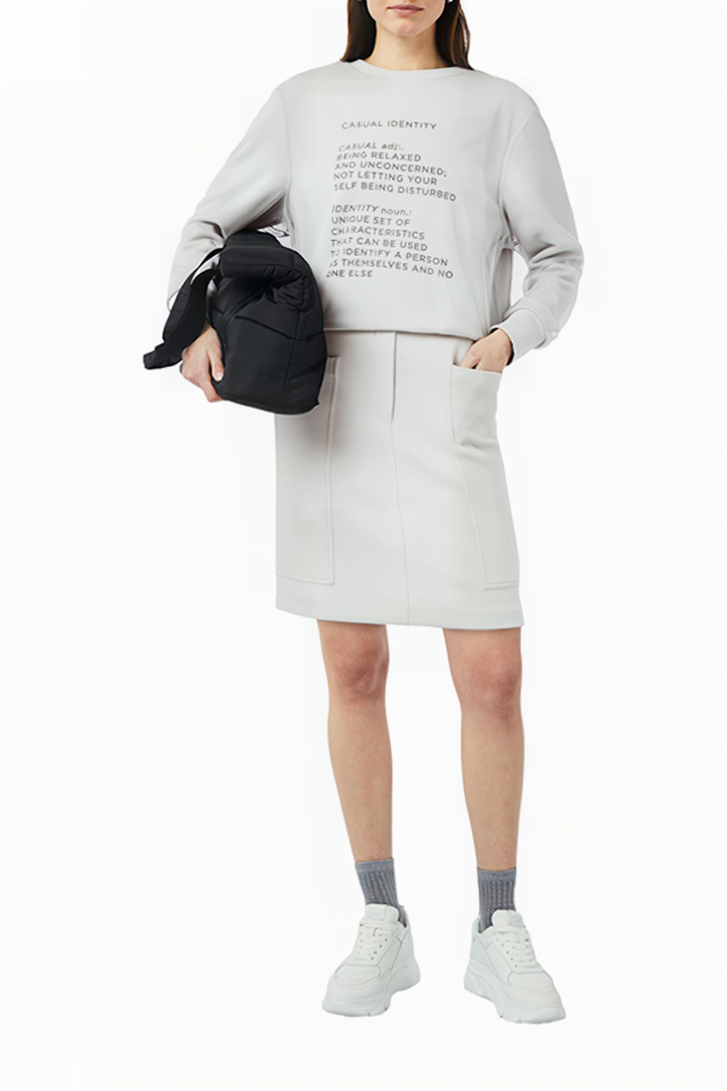 COMMA SWEATSHIRTS LIGHT GREY 2