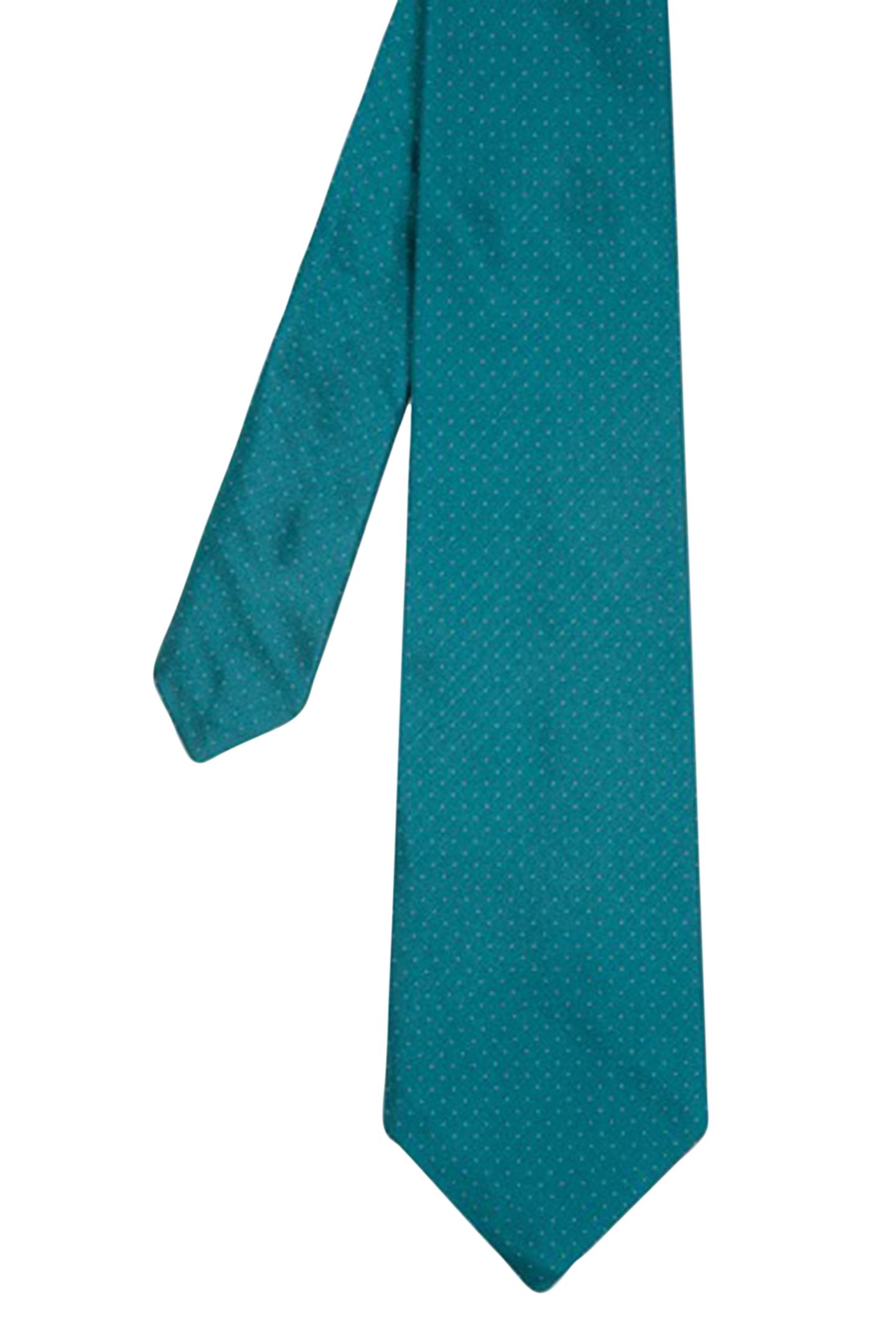 MEN TIE 8CM WIDE PIN DOT PETROL BLUE 1