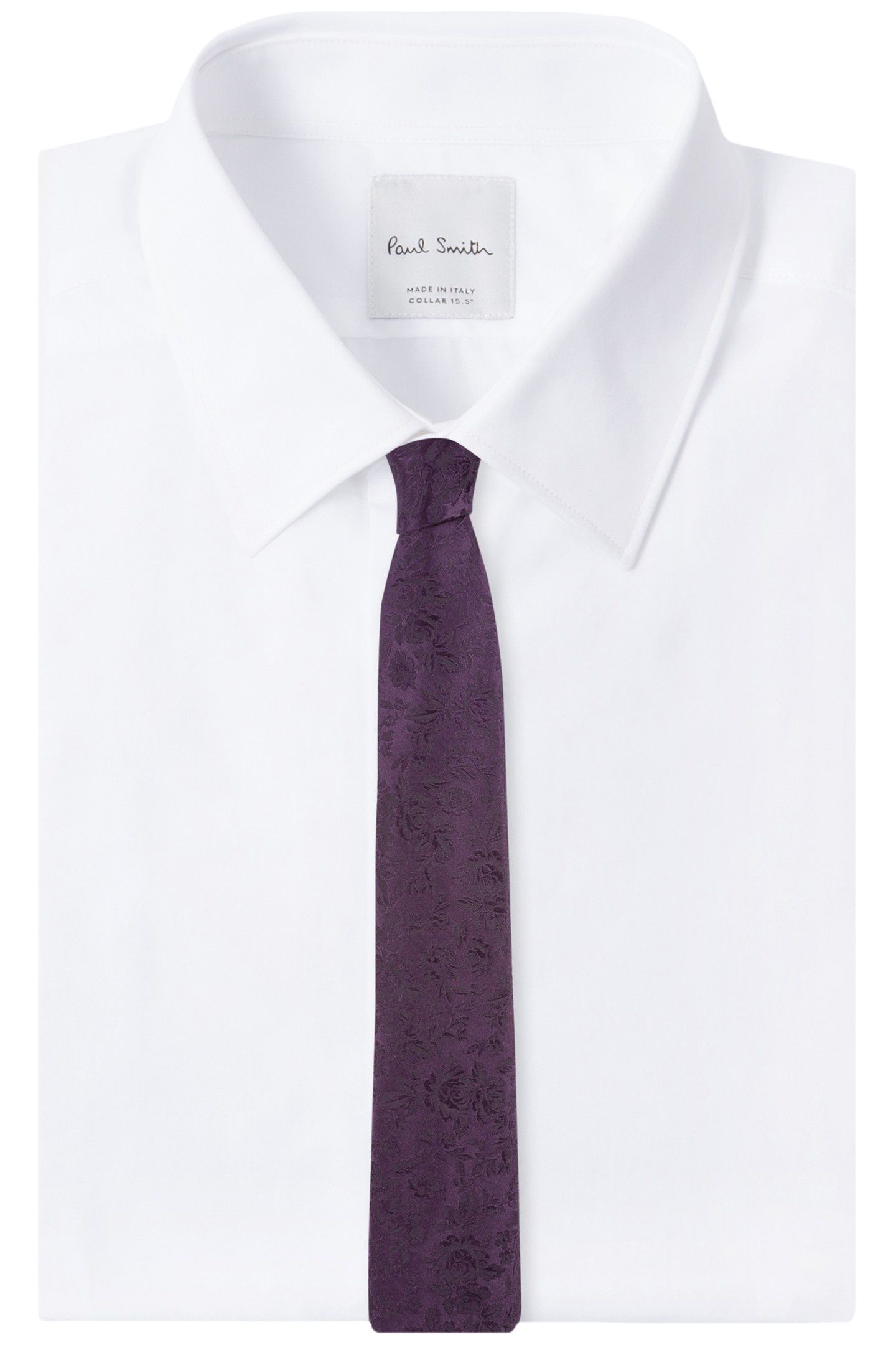 MEN TIE NARROW AUBERGINE 4