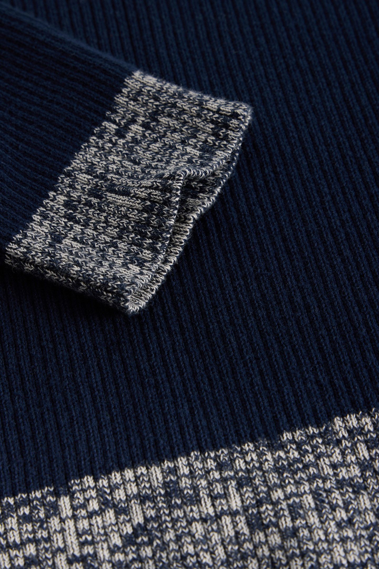 RIB COLLAR JUMPER NAVY MULTI 6