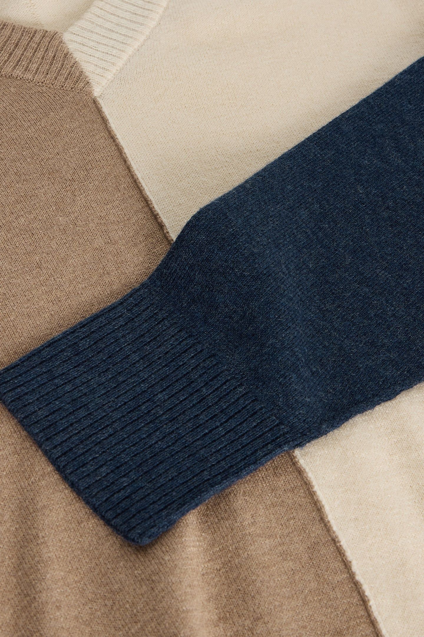 MAGGIE V NECK JUMPER NATURAL MULTI 6