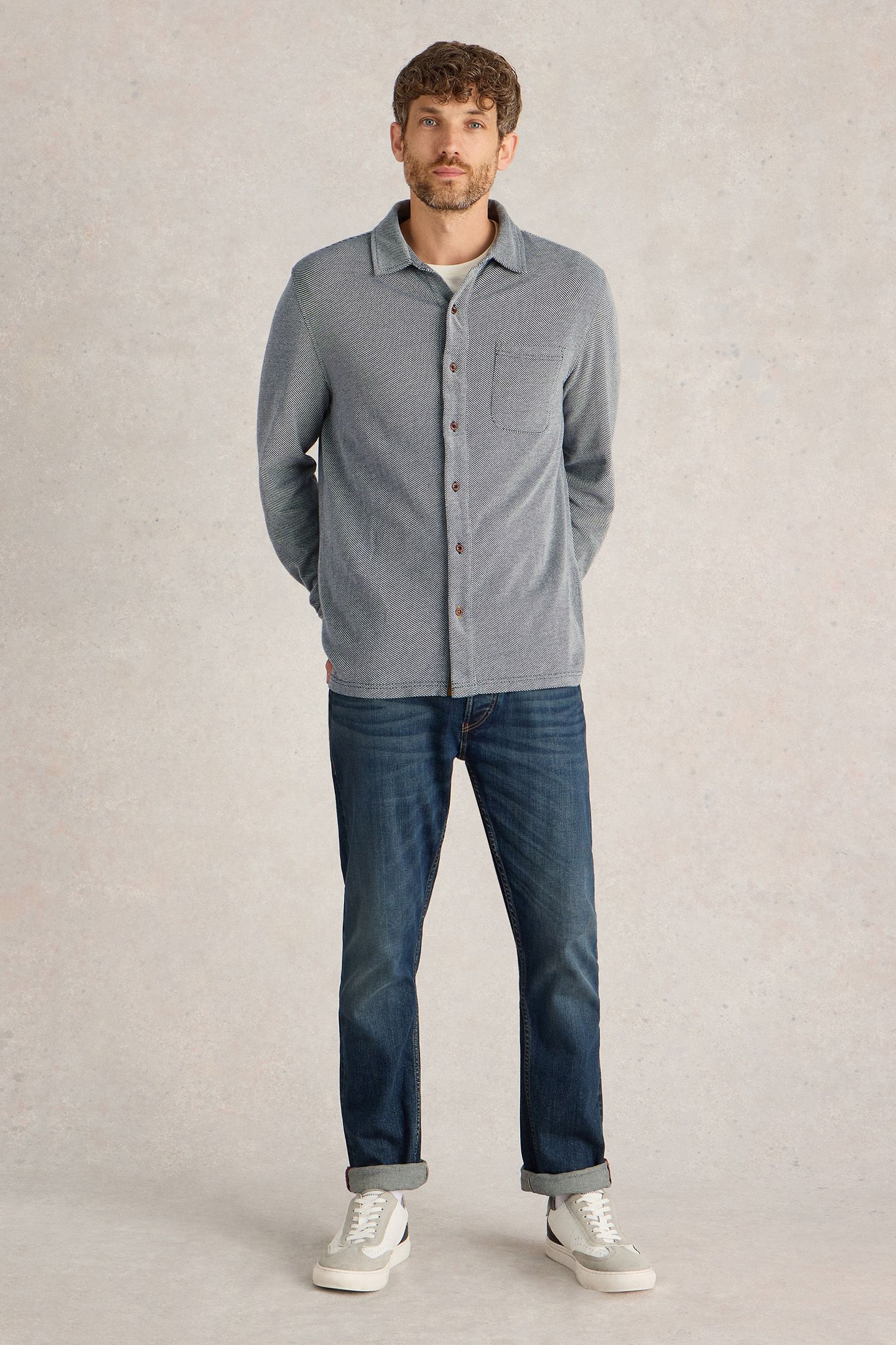 PIQUE JERSEY SHIRT MID GREY 1