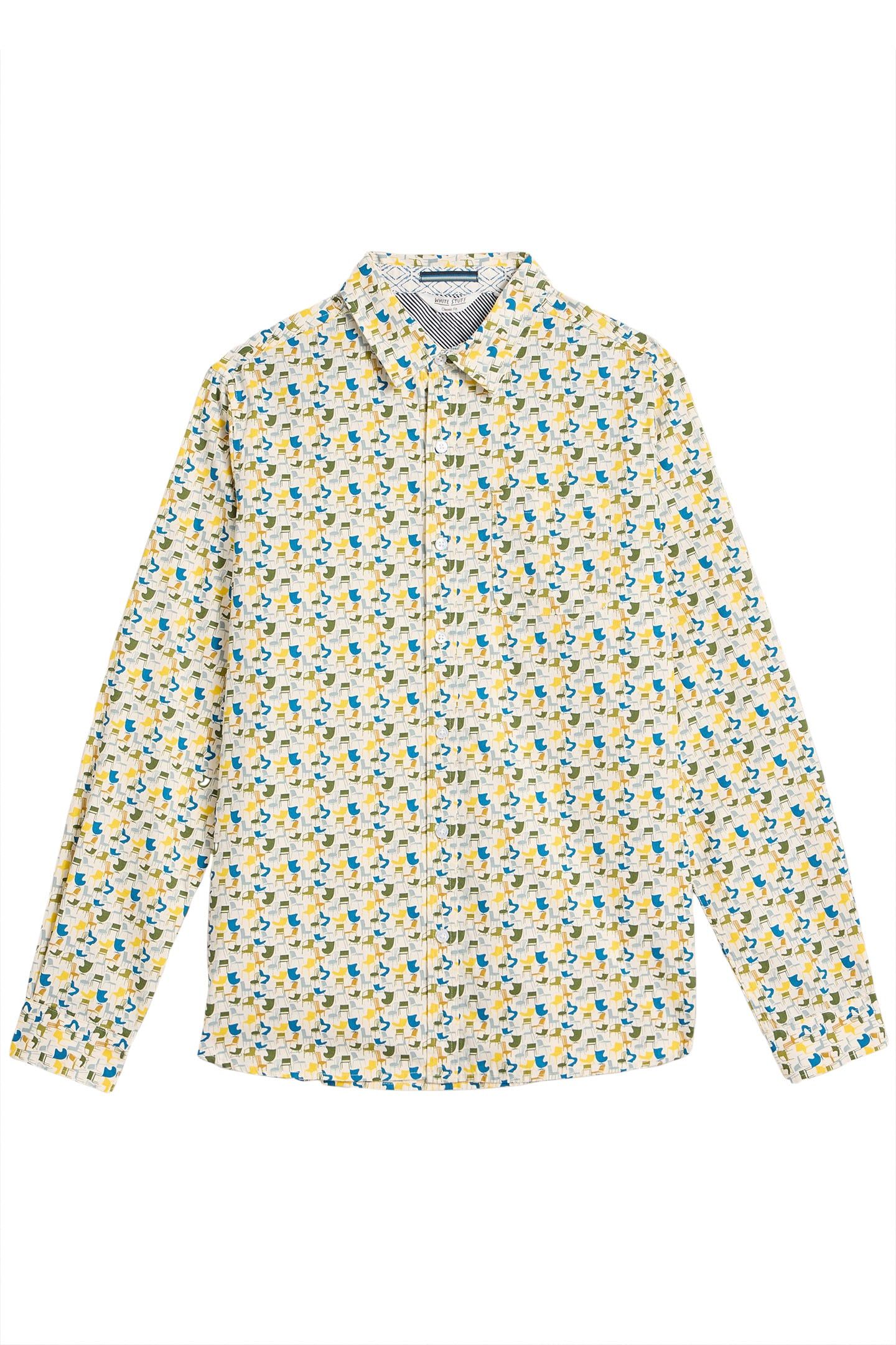 MULTI CHAIR PRINTED SHIRT WHITE MULTI 3