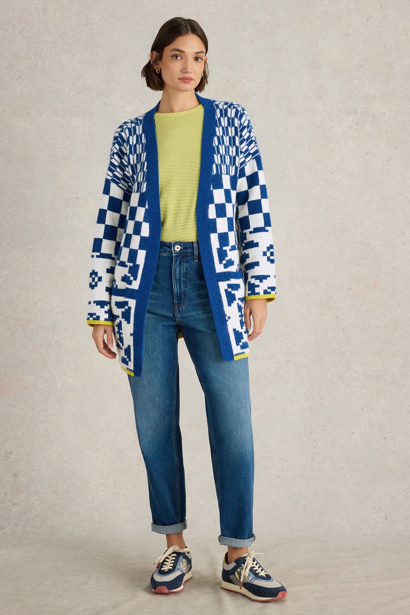 GEO MIX CARDI BLUE MULTI 3