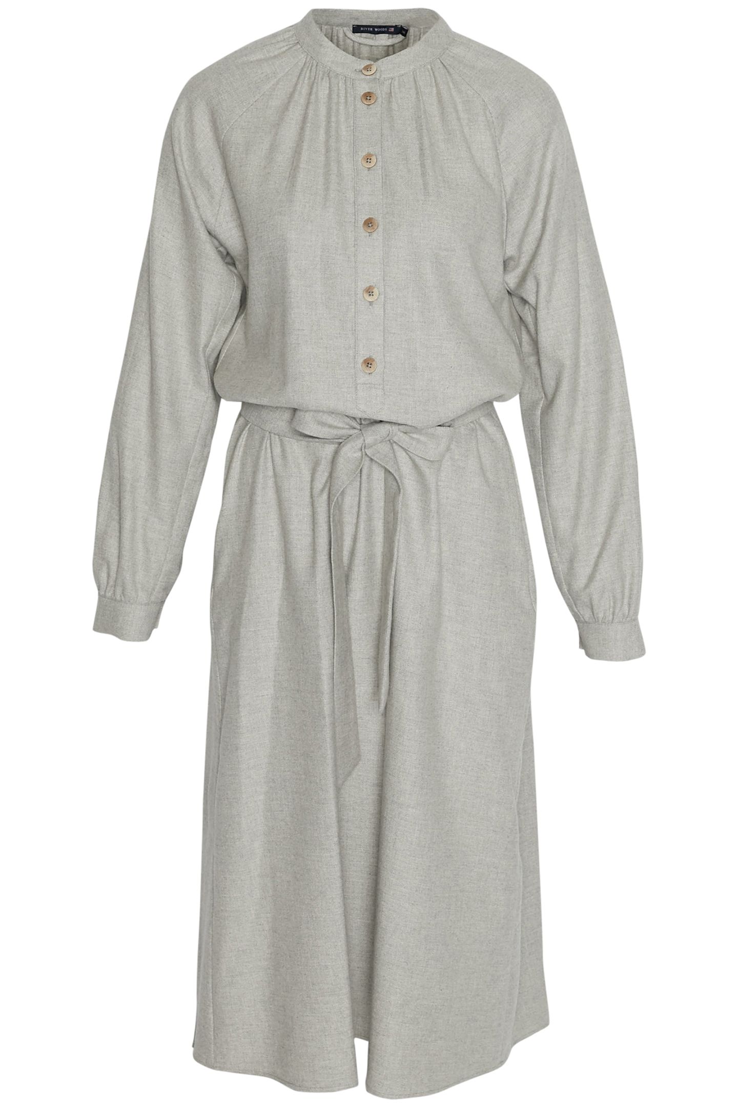 COTTON MIDI DRESS IN GREY 1