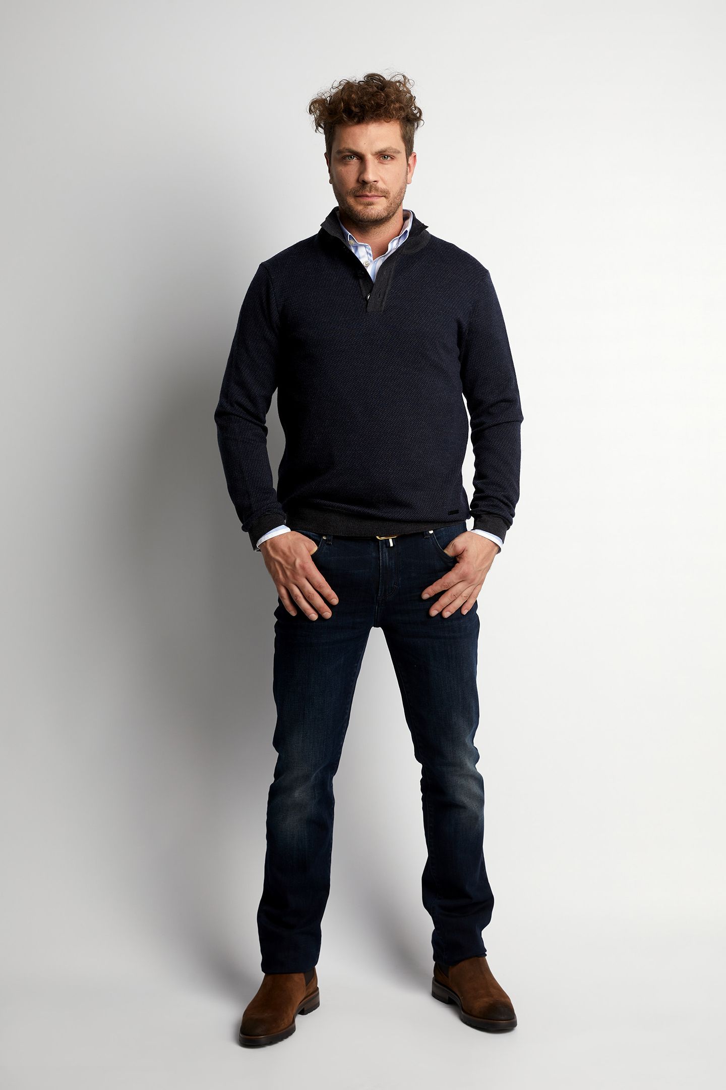 CUSTOM FIT MOCK NECK PULLOVER 1