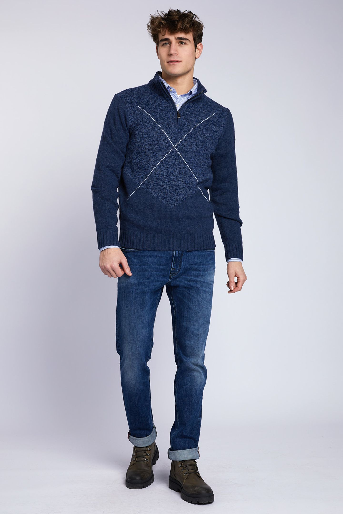 CUSTOM FIT MOCK NECK PULLOVER 3