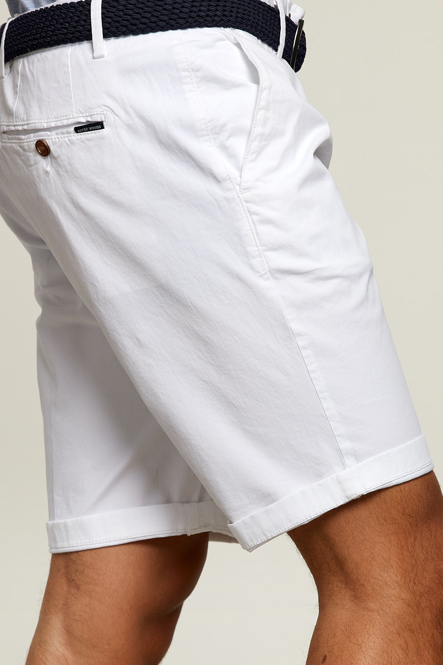TIGHT FIT CHINO SHORTS WHITE 6