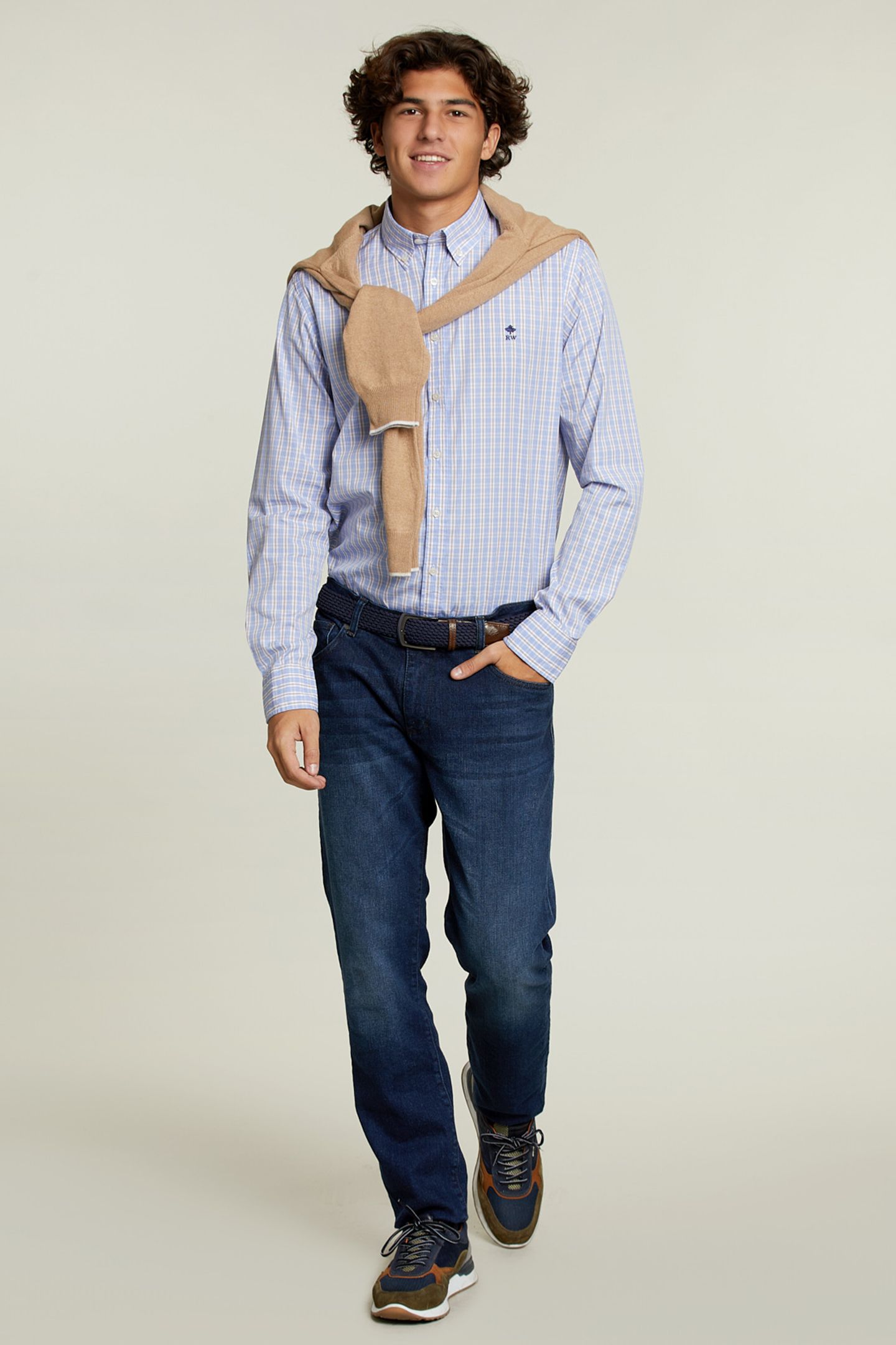 CUSTOM FIT CHECKED SHIRT MULTI 3