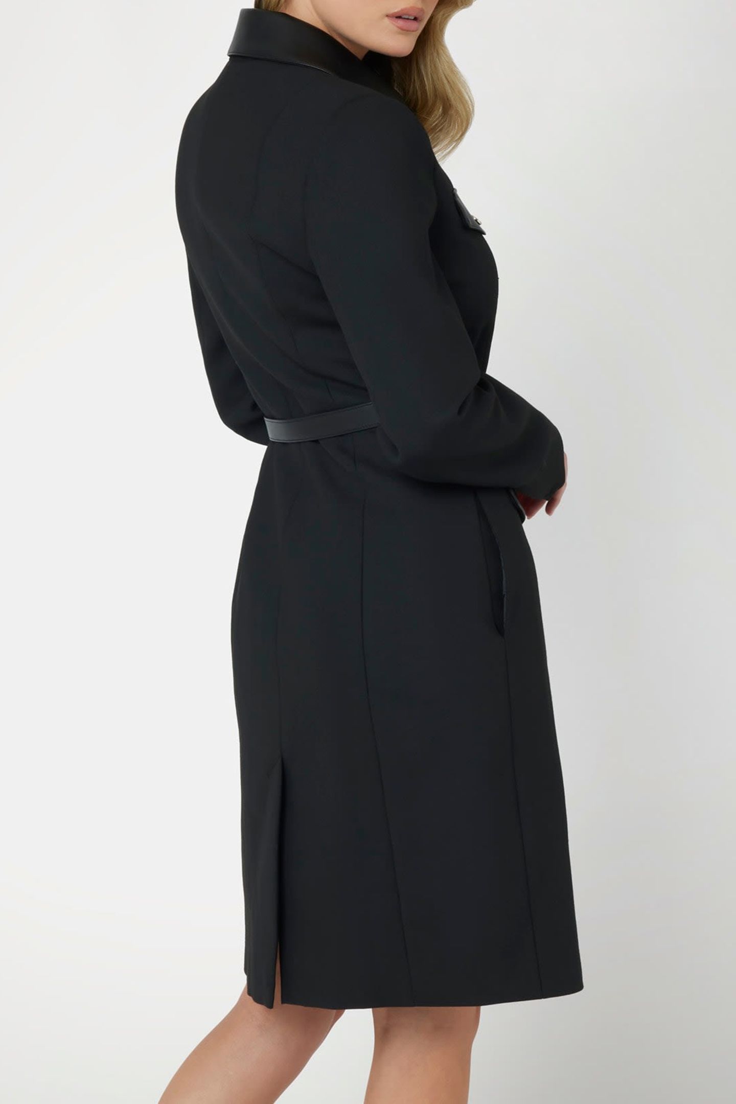 MARCIANO BY GUESS DILETTA BELTED LONG JET BLACK 2