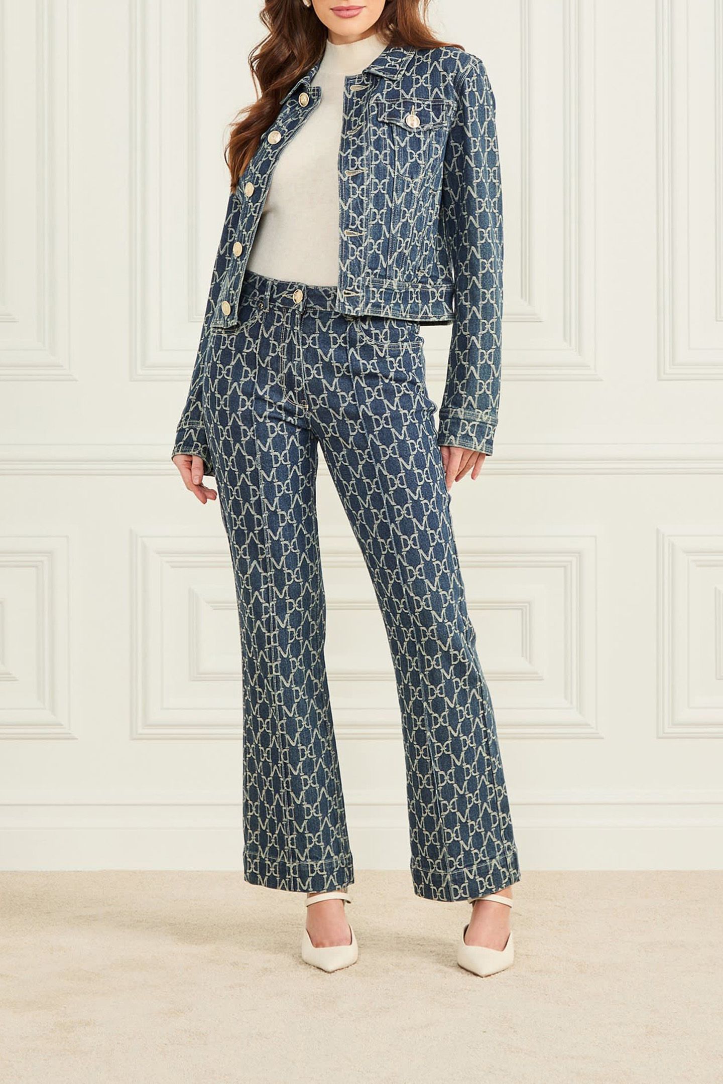 MARCIANO BY GUESS BEA 5PCK LOGO DENIM MONOGRAM JACQUARD BL 3