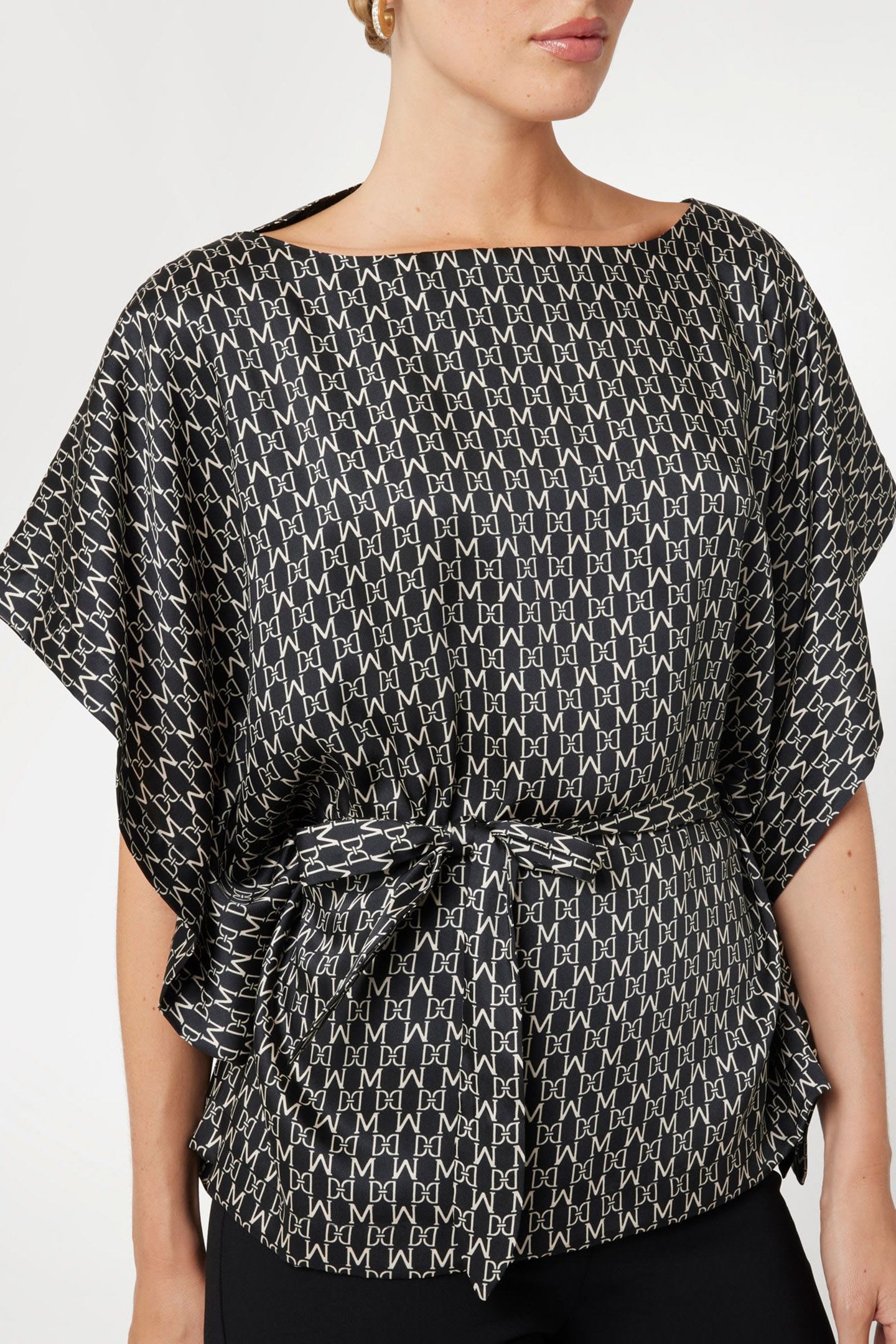 MARCIANO BY GUESS JOSETTE KIMONO NEW MONOGRAM BLACK B 6
