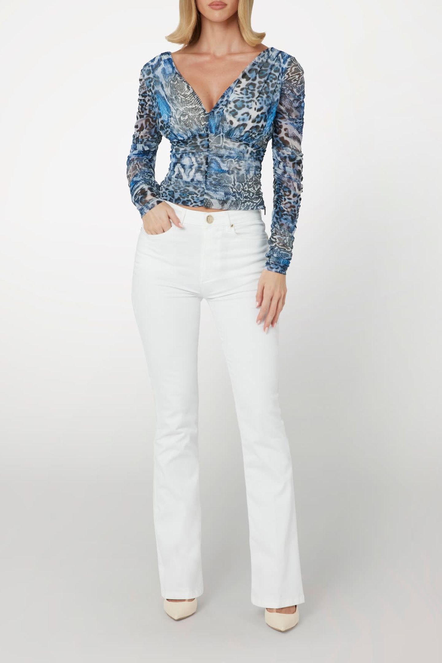 MARCIANO BY GUESS CRISTAL LS TOP MIDNIGHT SNAKE 3