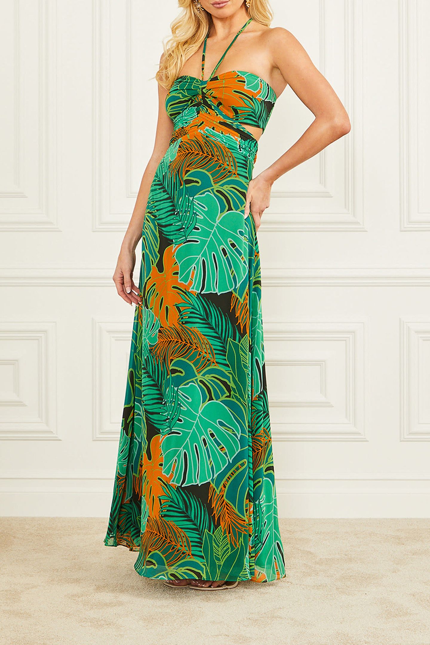 MARCIANO BY GUESS AMAZON SL MAXI DRESS AMAZON LEAF 5