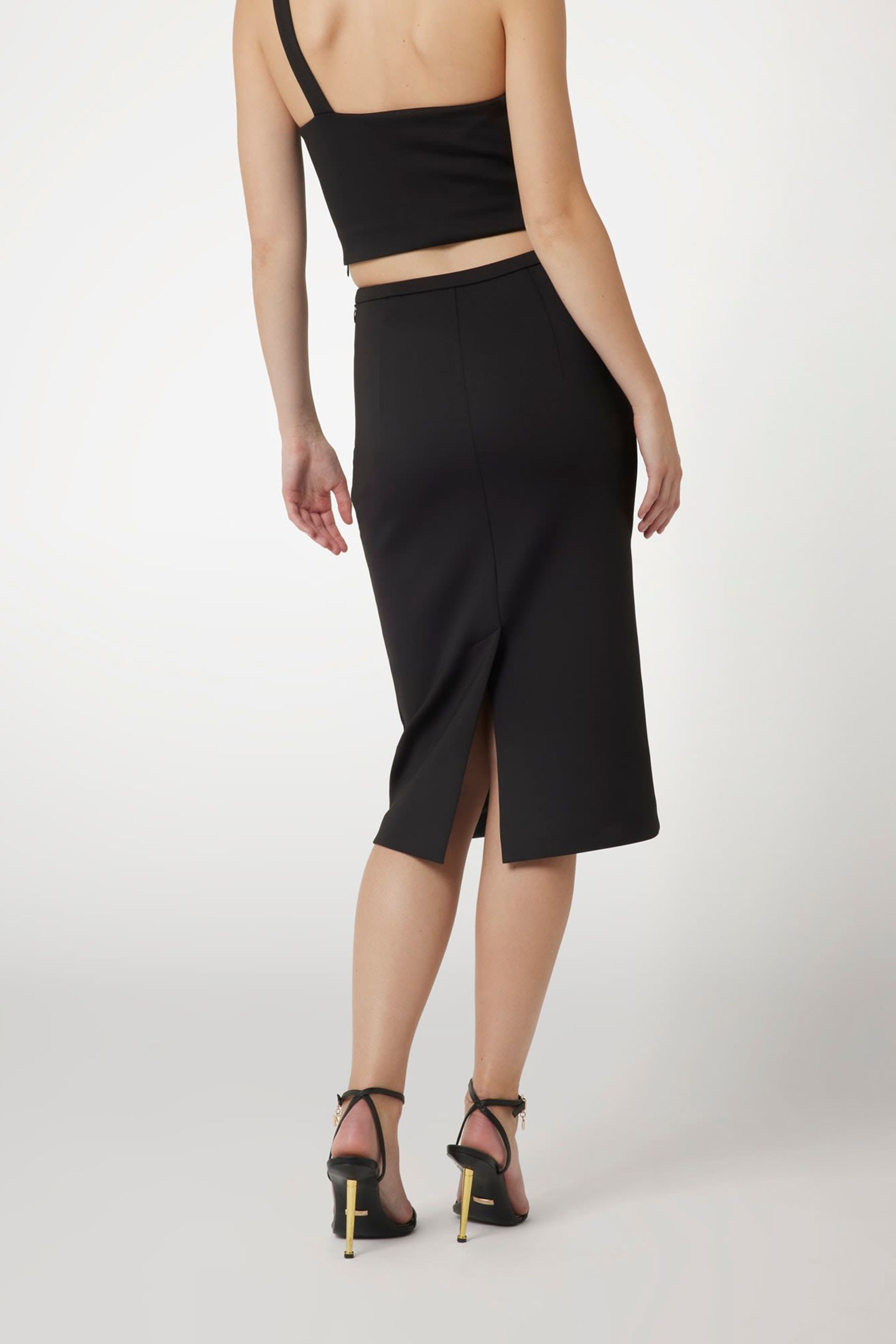 MARCIANO BY GUESS PANDORA SKIRT SOLID JET BLACK 2
